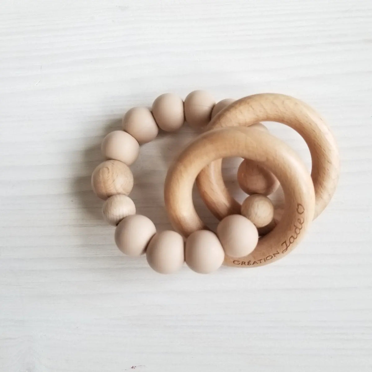 Hochet Minimaliste - Avoine Création Jade - Attache-suces, jouets de dentition et accessoires pour bébés et enfants