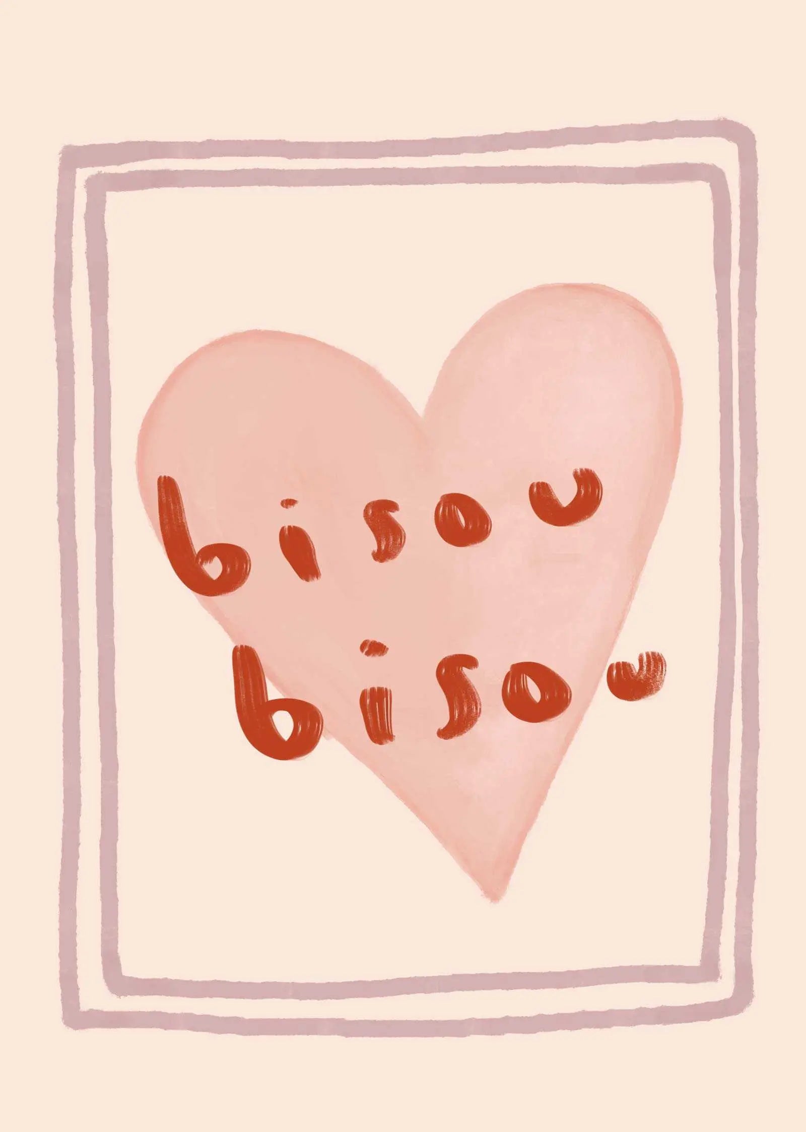 Bisou Bisou Art Print Mimi & August