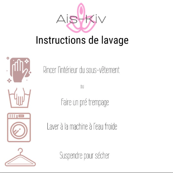 Culotte menstruelle dentelle taille basse Ais-Kiv Bélysime