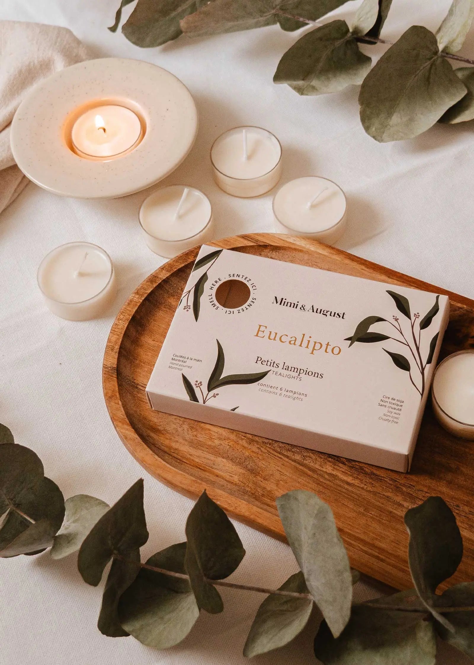 Eucalipto Tealight Candle Set Mimi & August