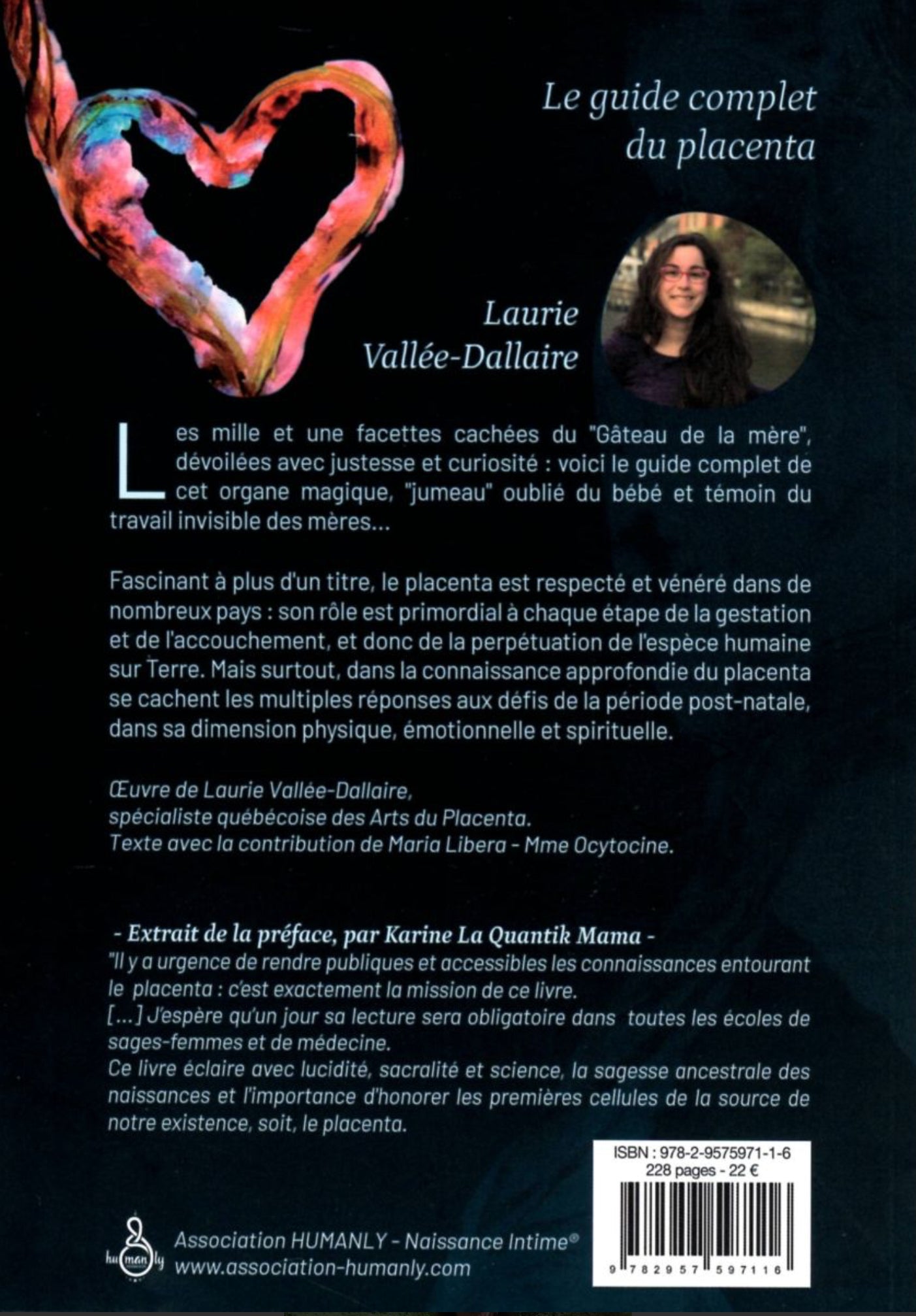 Livre « Le placenta délivré » de Laurie Vallée-Dallaire