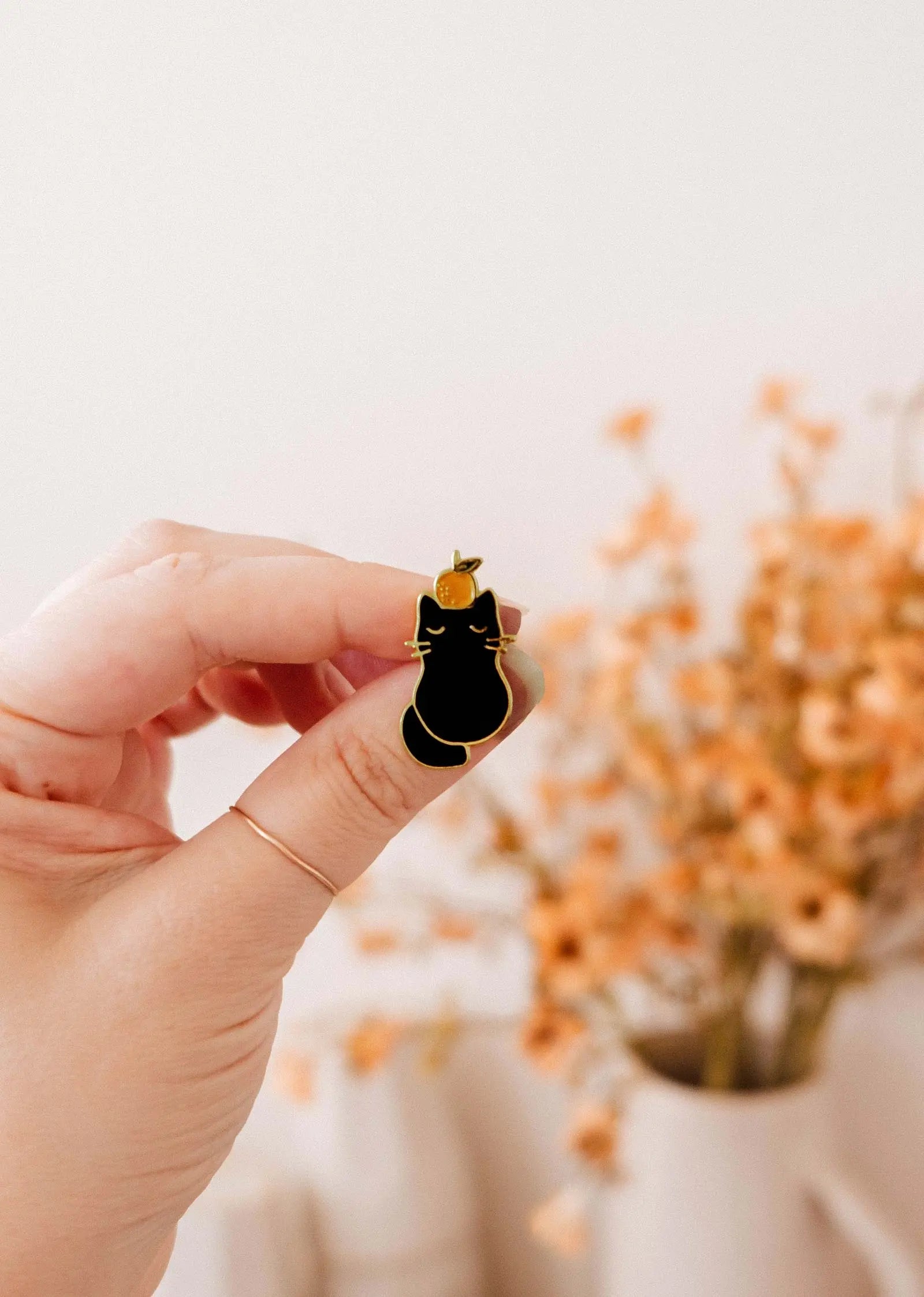 Clementine Cat Enamel Pin Mimi & August