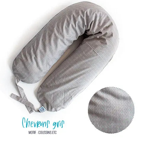 Coussin etc. "Chevrons gris" Coussins etc