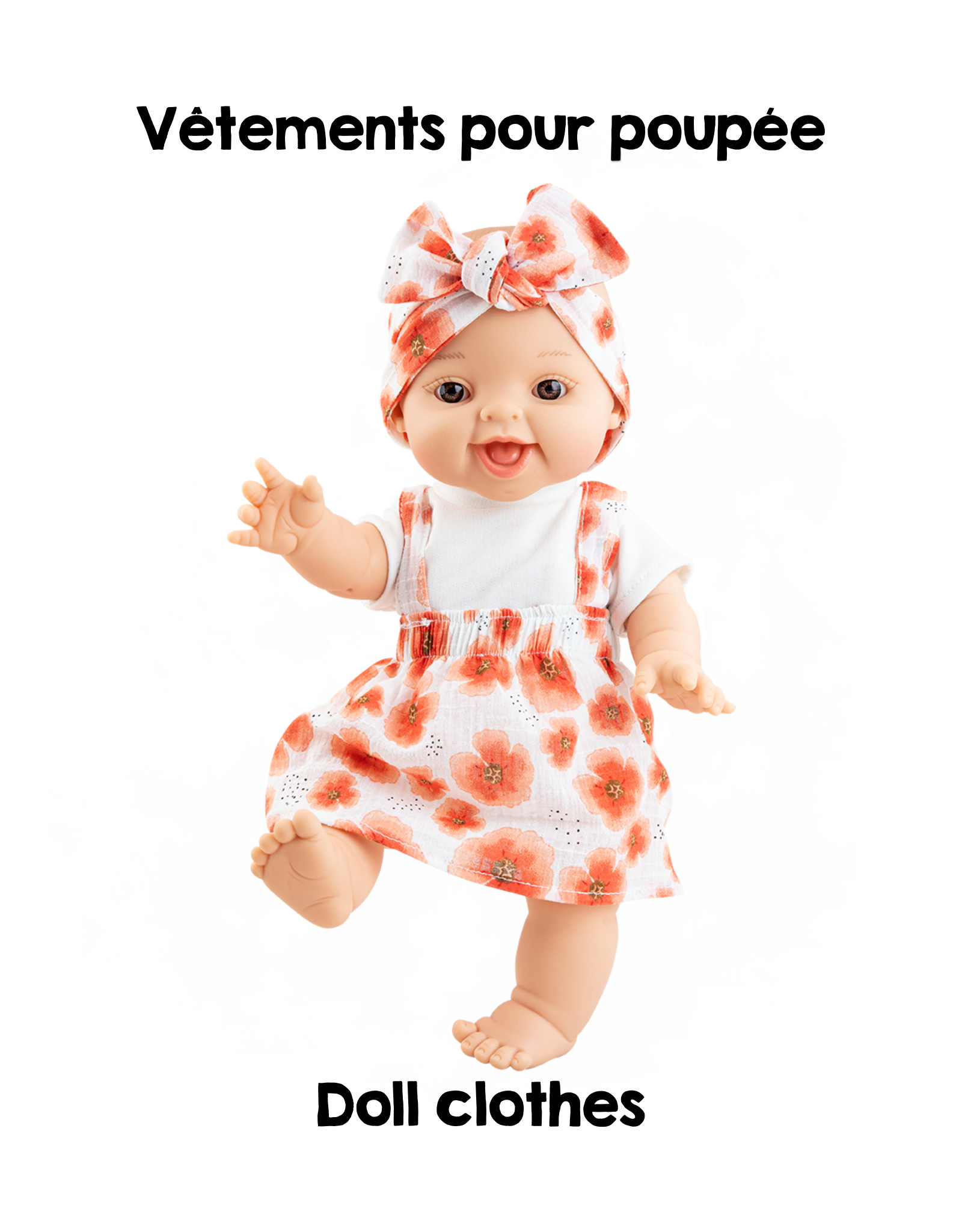 Clothes for dolls Gordis - Floral overalls set - Paola Reina