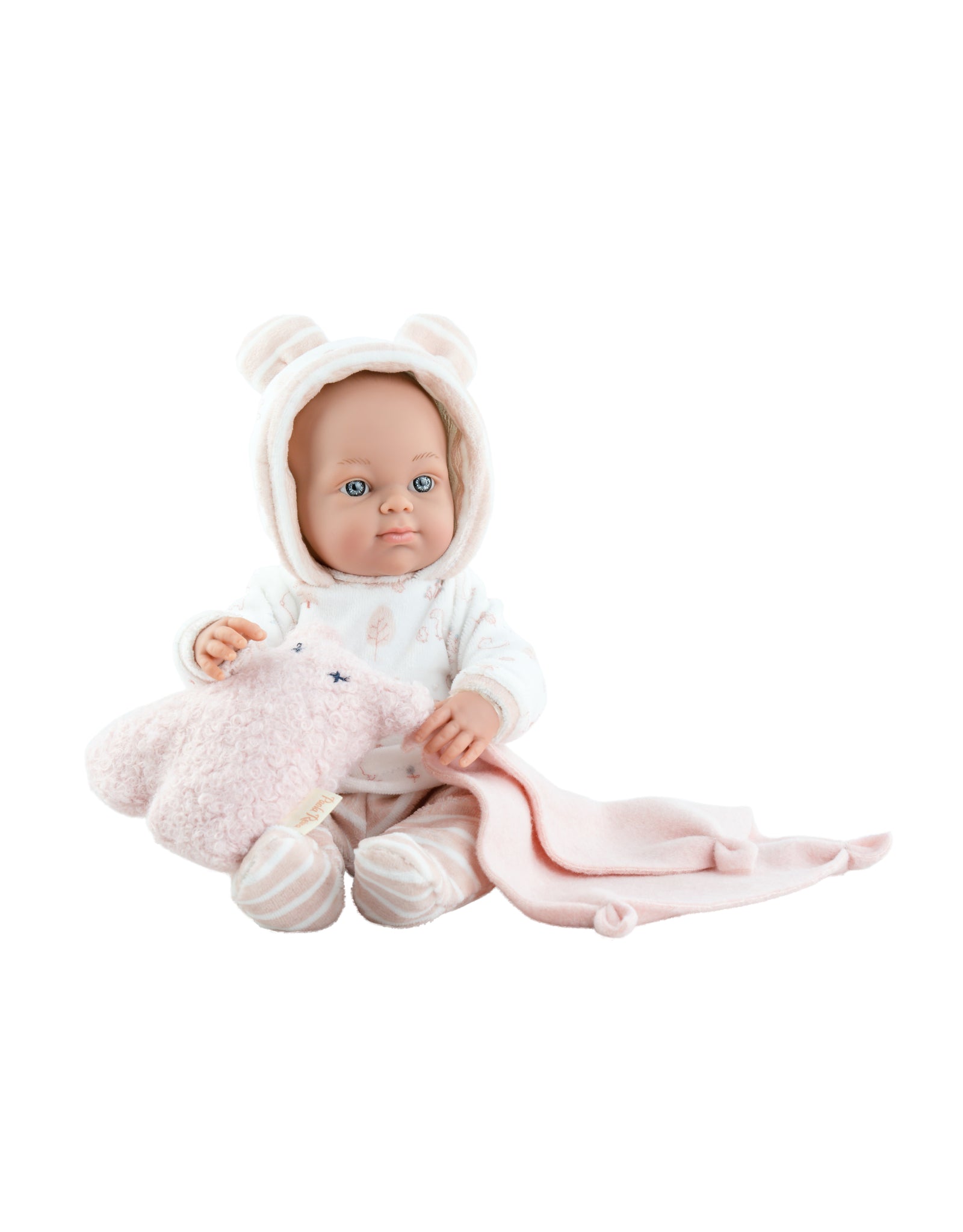 Mini Pikolines Doll - Baby girl with plush and pink blanket - Paola Reina