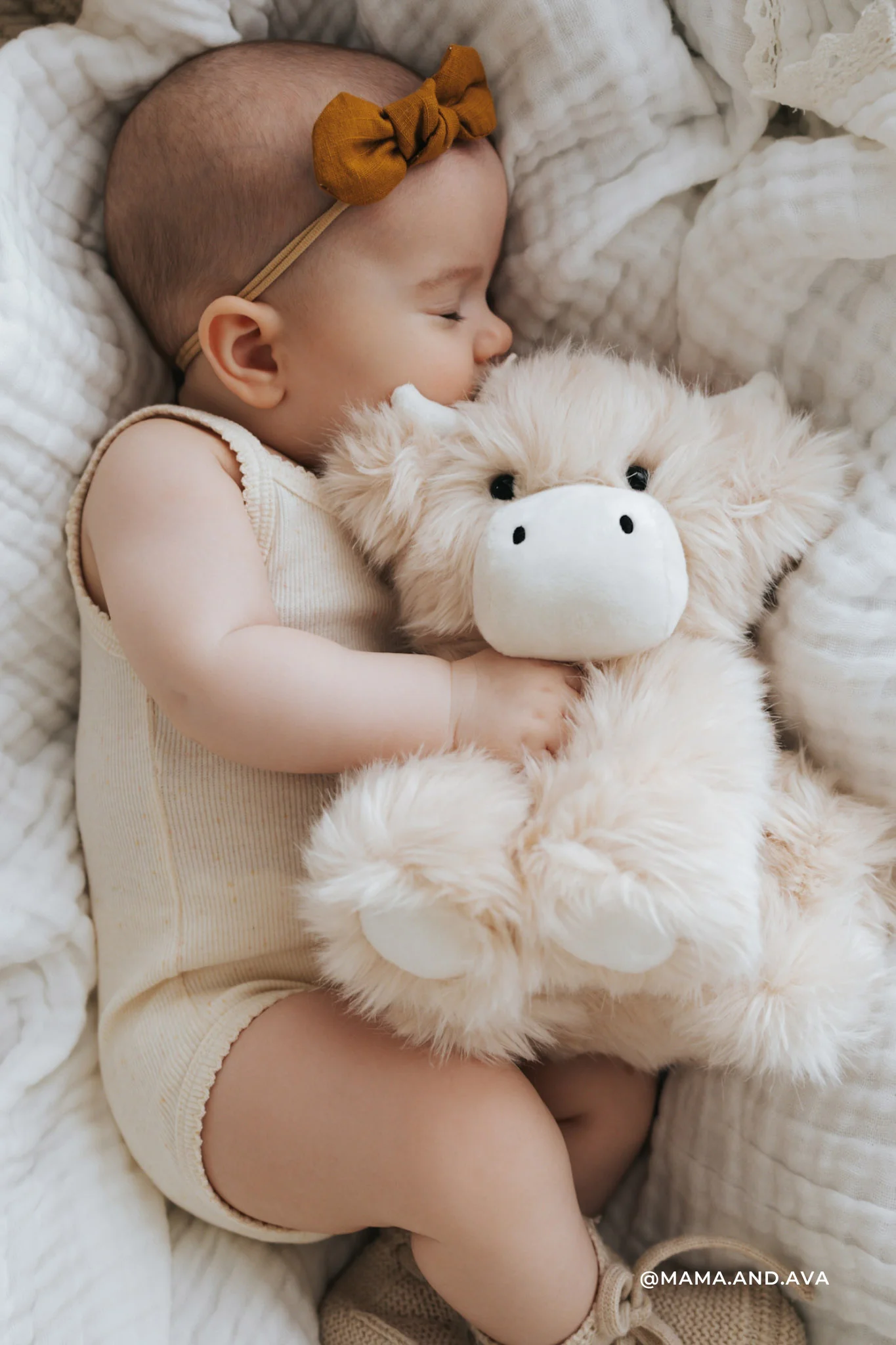 Plush - Hilda the Highland Cow - Beige - Snuggle Bunnies