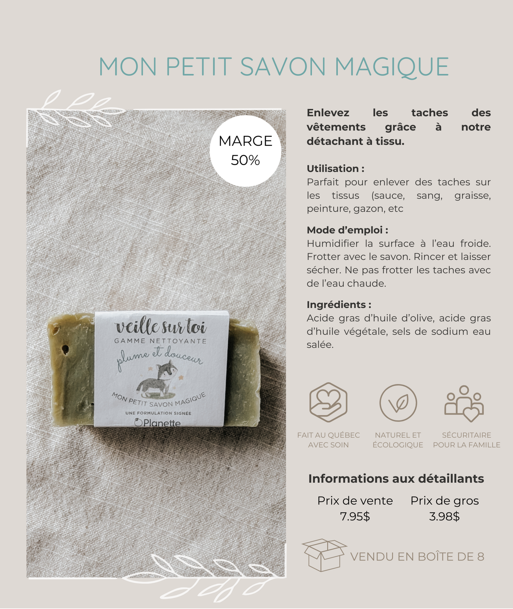 Gamme nettoyante - Mon petit savon magique - Veille sur toi & Planette