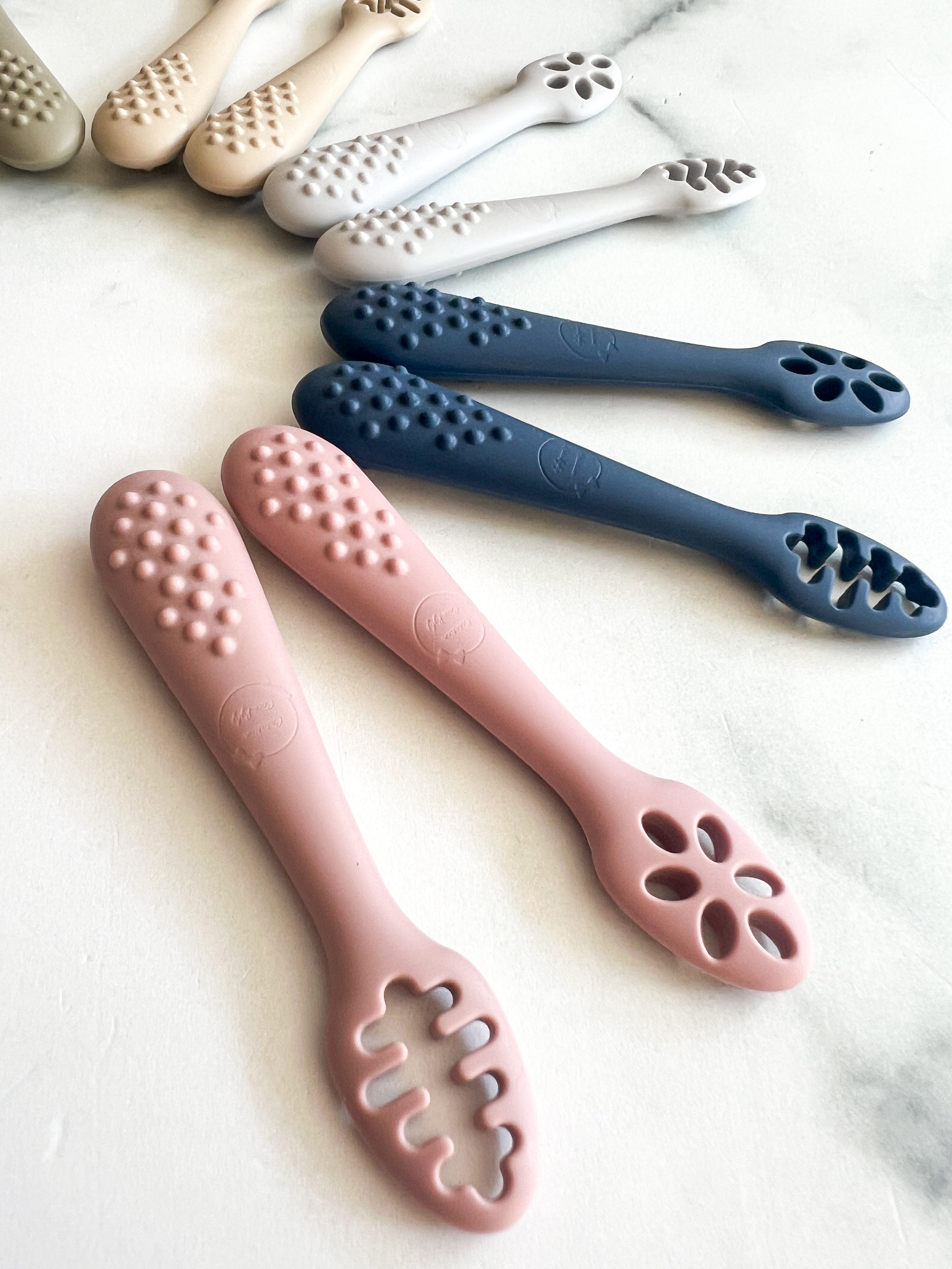 Cuillères d’apprentissage en silicone 
