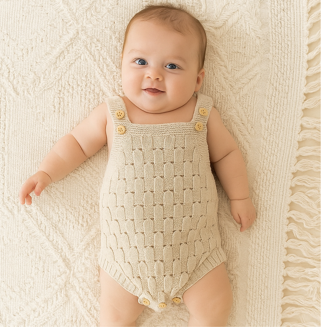 Blake Knit Bubble Romper Lulush The Label Kids Clothing