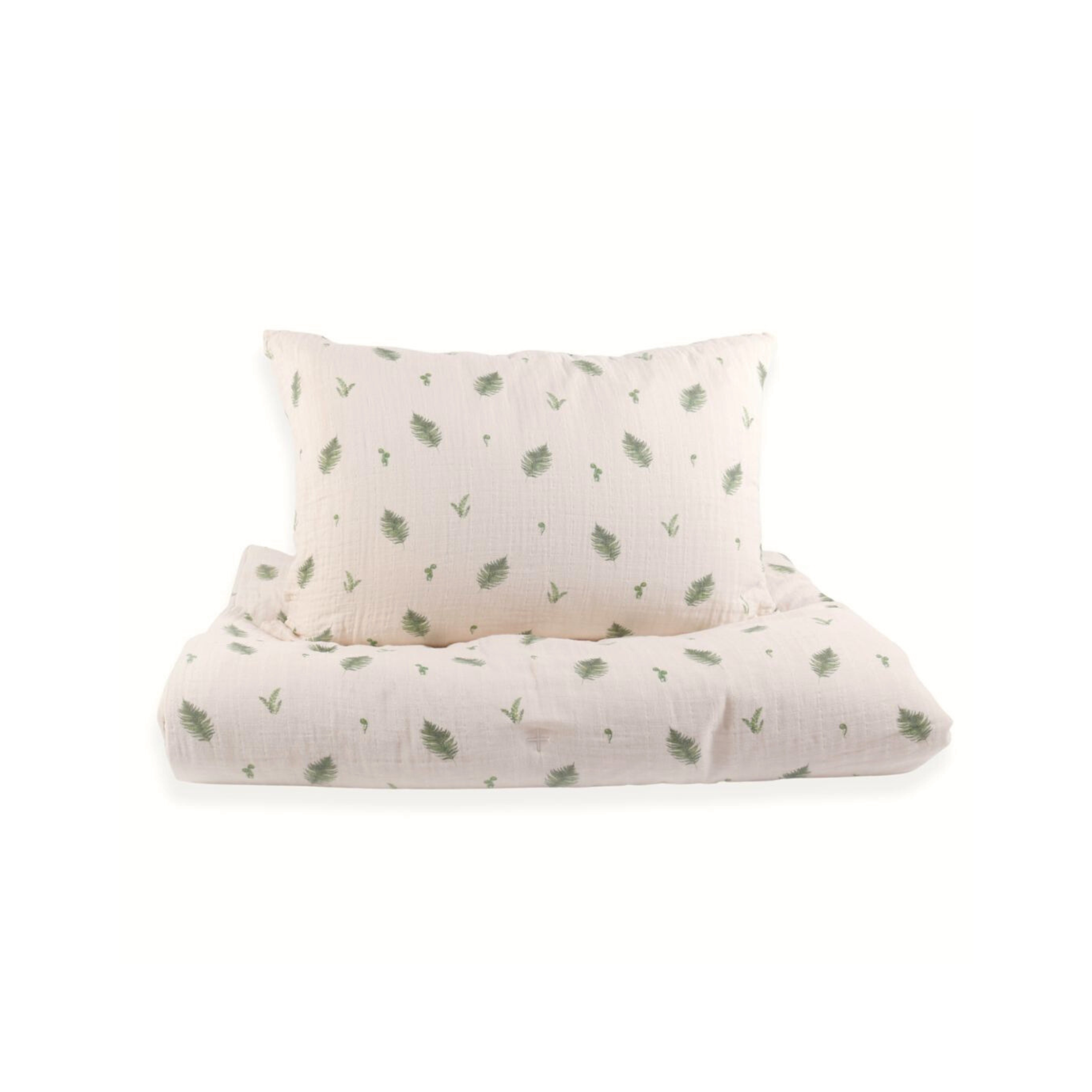 Organic Cotton Muslin Comforter & Pillowcase Set - Fern - PRE-ORDER