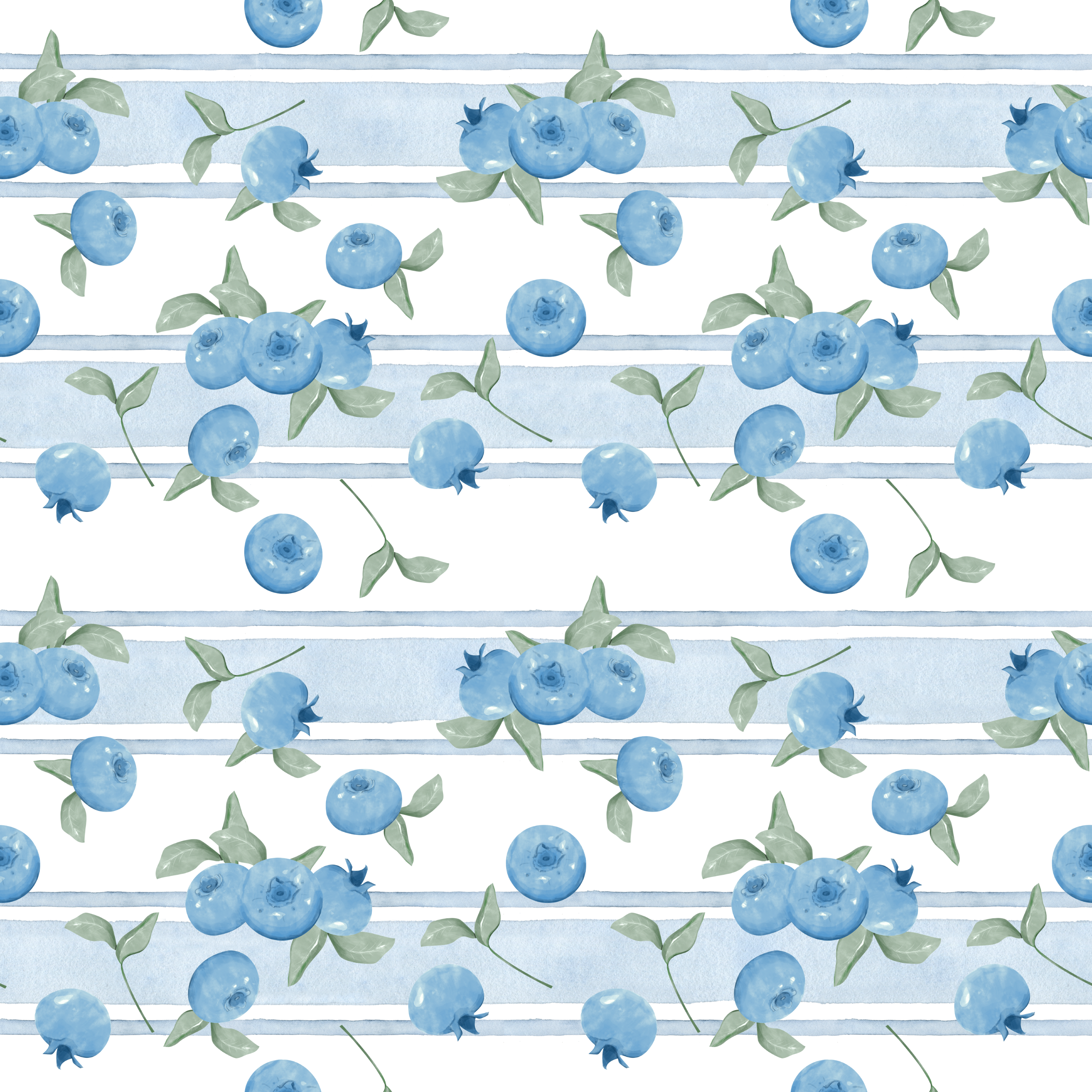 Mousseline de bambou bleuets
