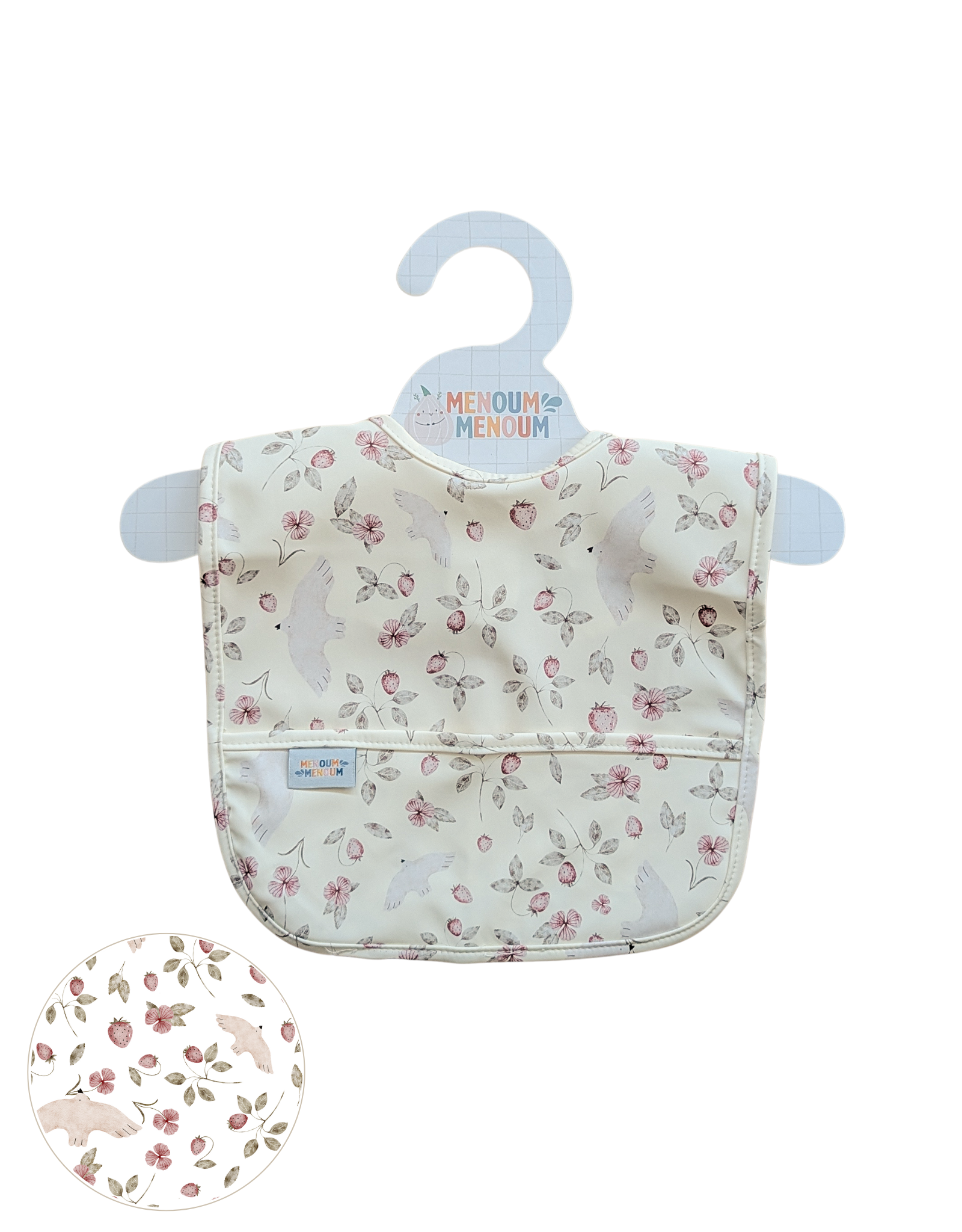 Bib - Flowers and birds - Menoum