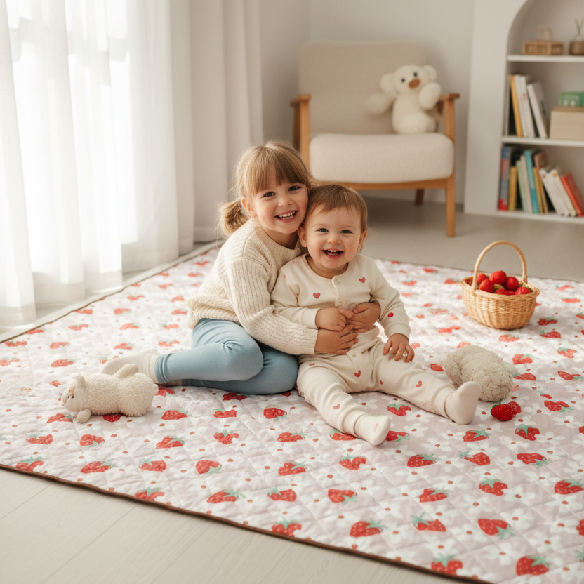 Nappe Plage & Jeux - Fraises