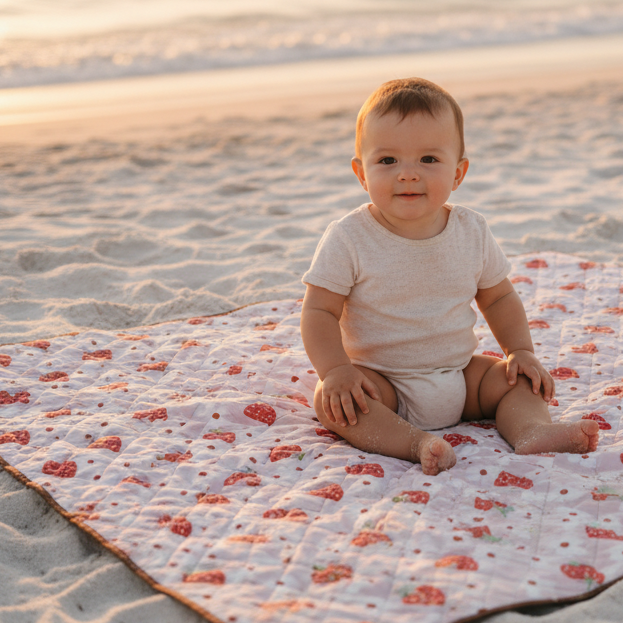 Nappe Plage & Jeux - Fraises