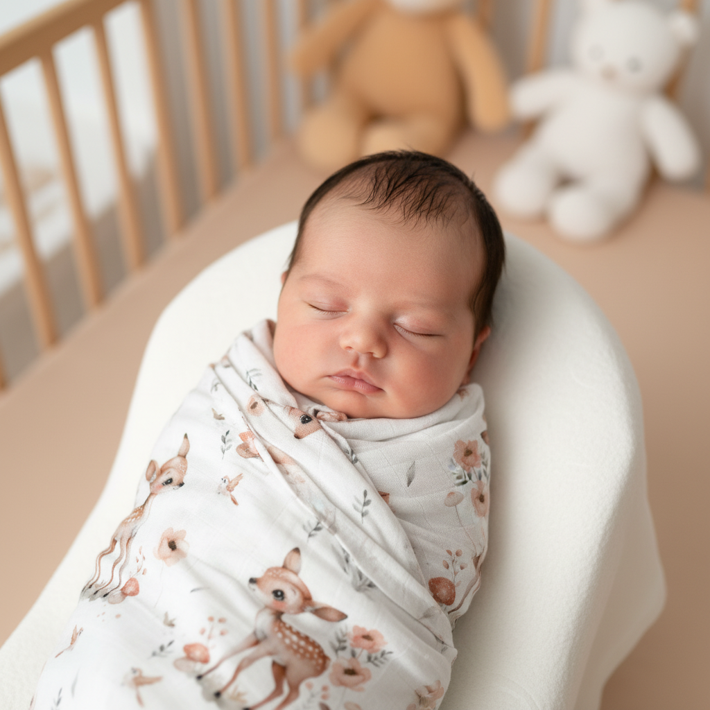 Mousseline Création Jade - bambou & coton - Bambi