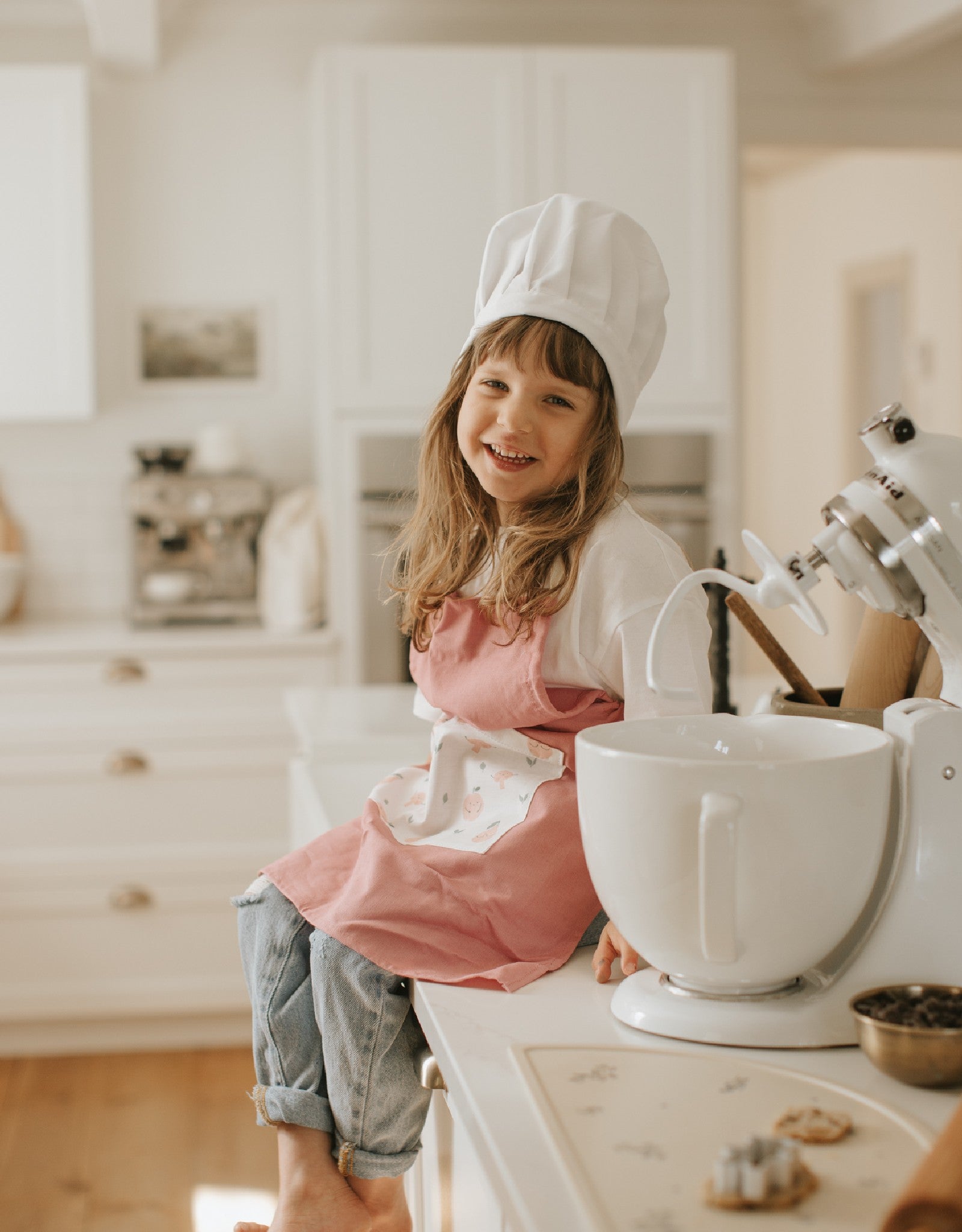 Petit chef - Ensemble de cuisinier - Rose - Veille sur toi