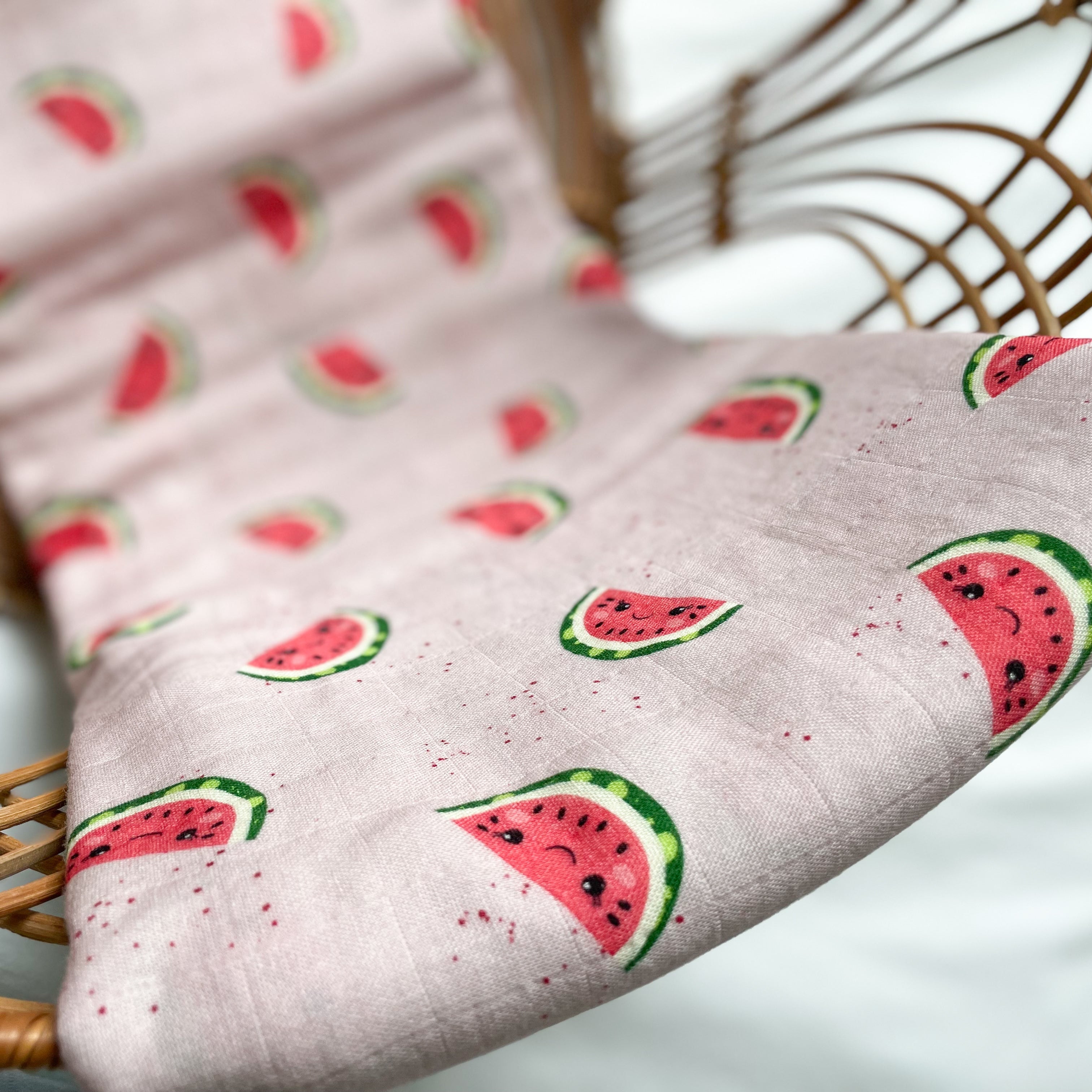 Mousseline 70% bambou - Melon d’eau