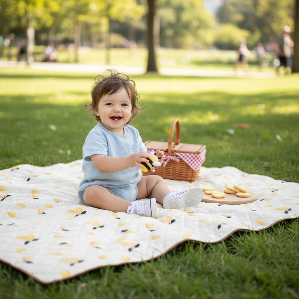 Nappe Plage & Jeux - Citrons