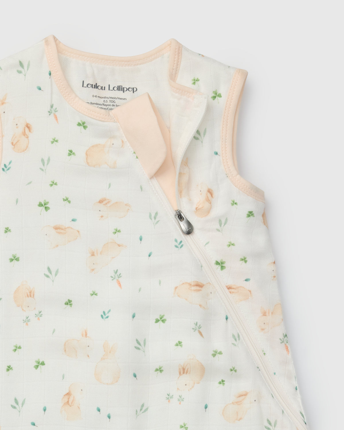 Muslin Lightweight Sleep Bag 0.5 TOG - Bunny Meadow