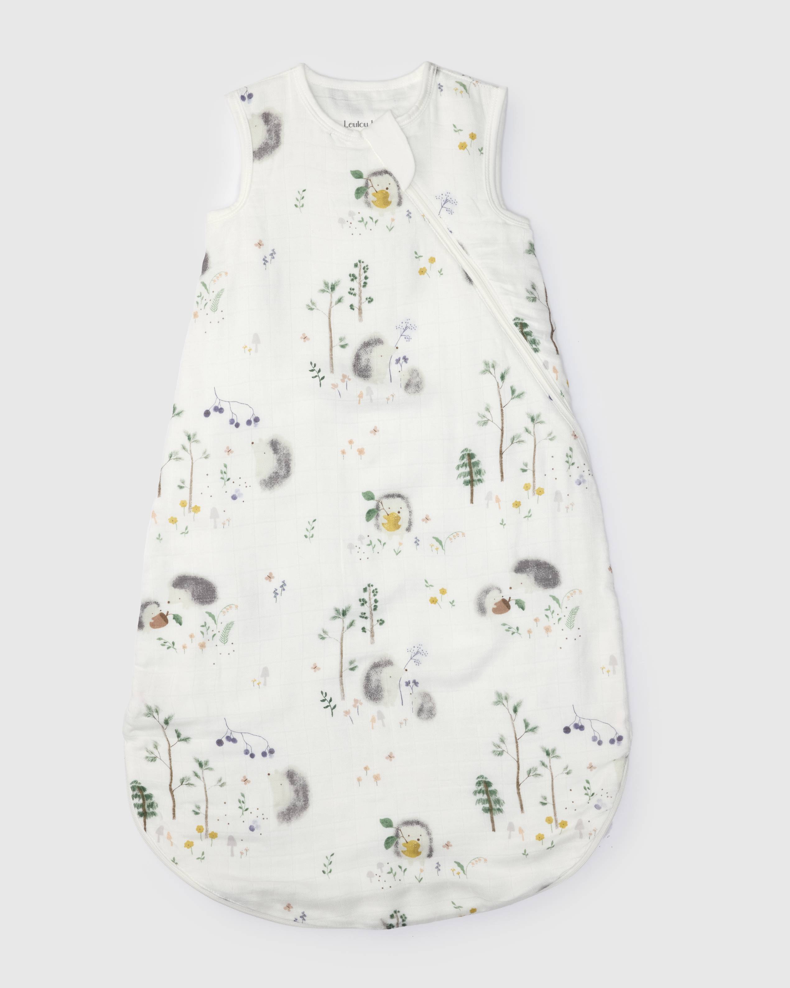 Muslin Lightweight Sleep Bag 0.5 TOG - Hedgehogs