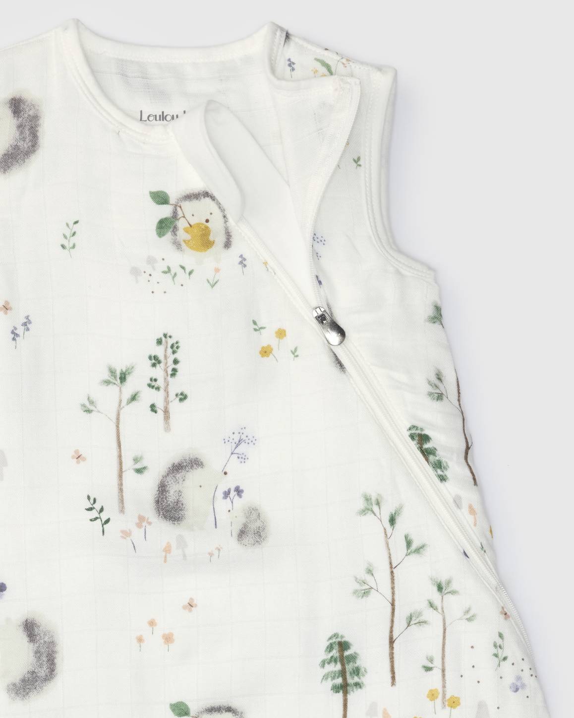 Muslin Lightweight Sleep Bag 0.5 TOG - Hedgehogs