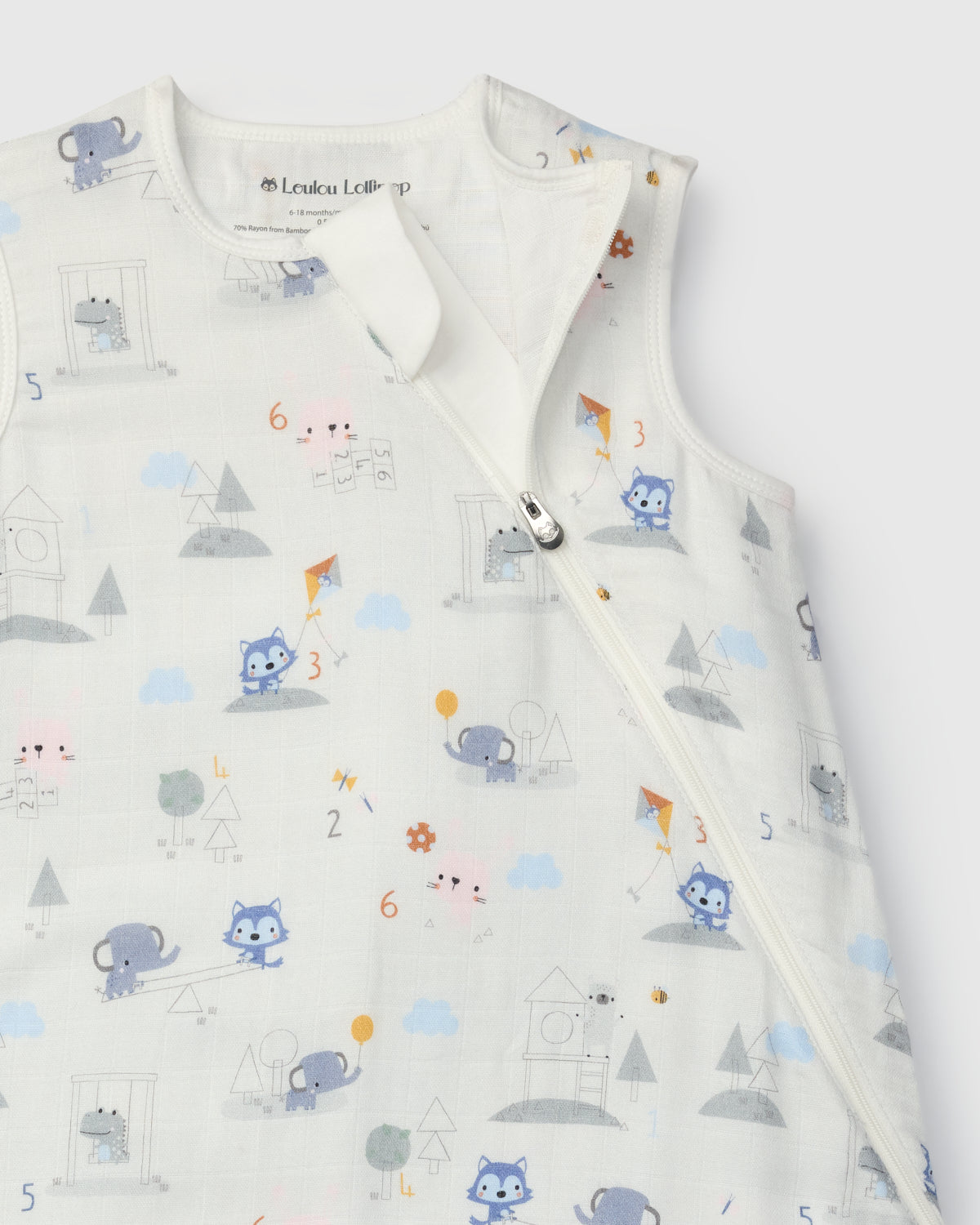 Muslin Lightweight Sleep Bag 0.5 TOG - Mini Mathletes