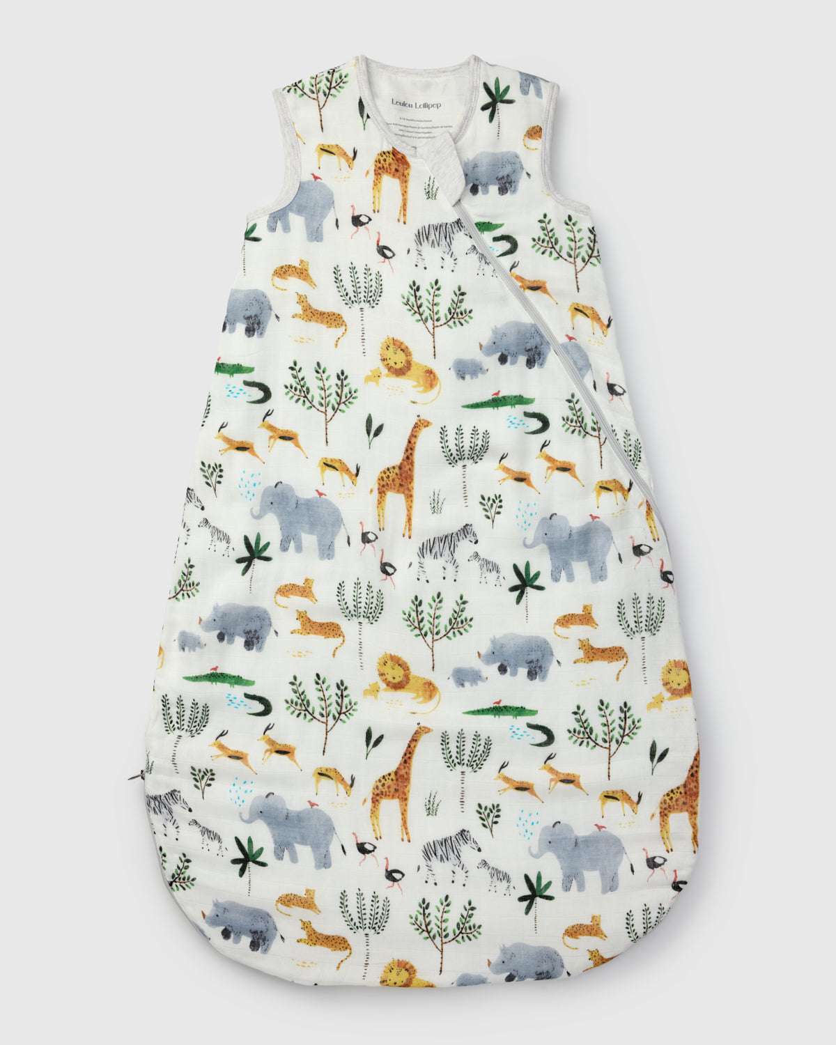 Muslin Lightweight Sleep Bag 0.5 TOG - Safari Jungle