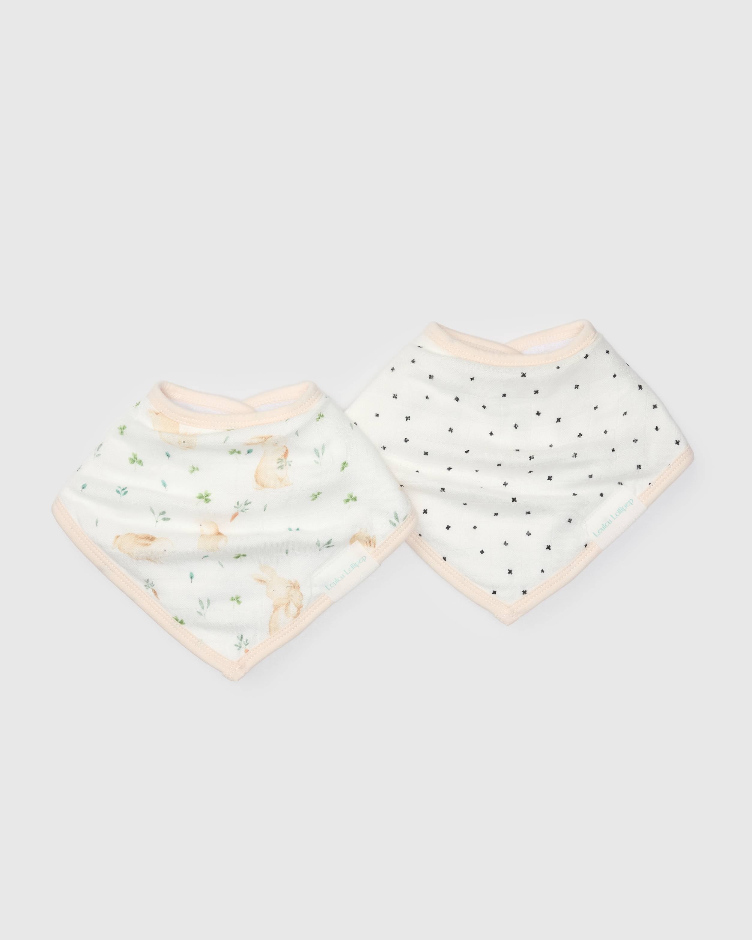 Bandana Bib Set - 2 Pack - Bunny Meadow