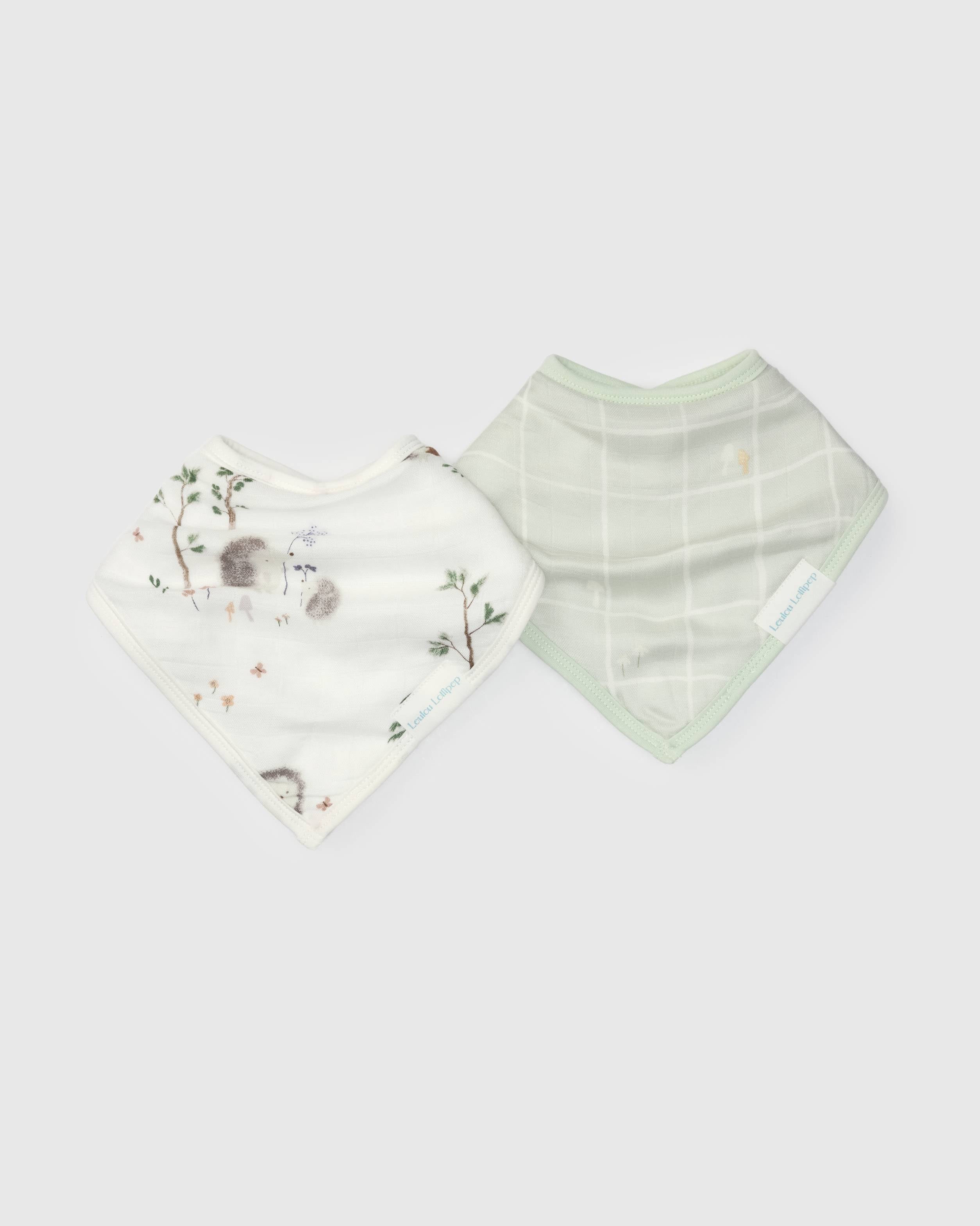 Bandana Bib Set - 2 Pack - Hedgehogs