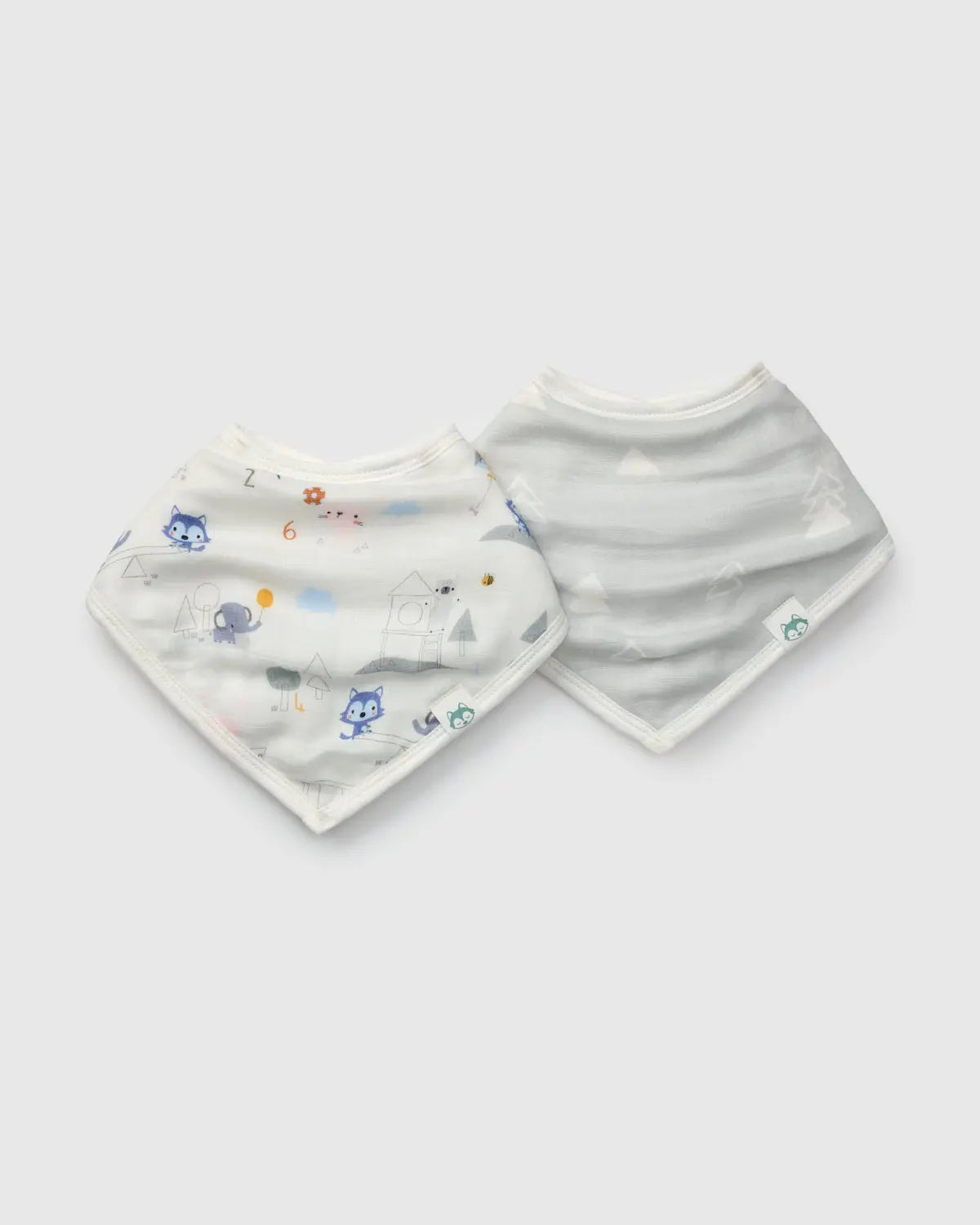 Bandana Bib Set - 2 Pack - Mini Mathletes LOULOU LOLLIPOP CA