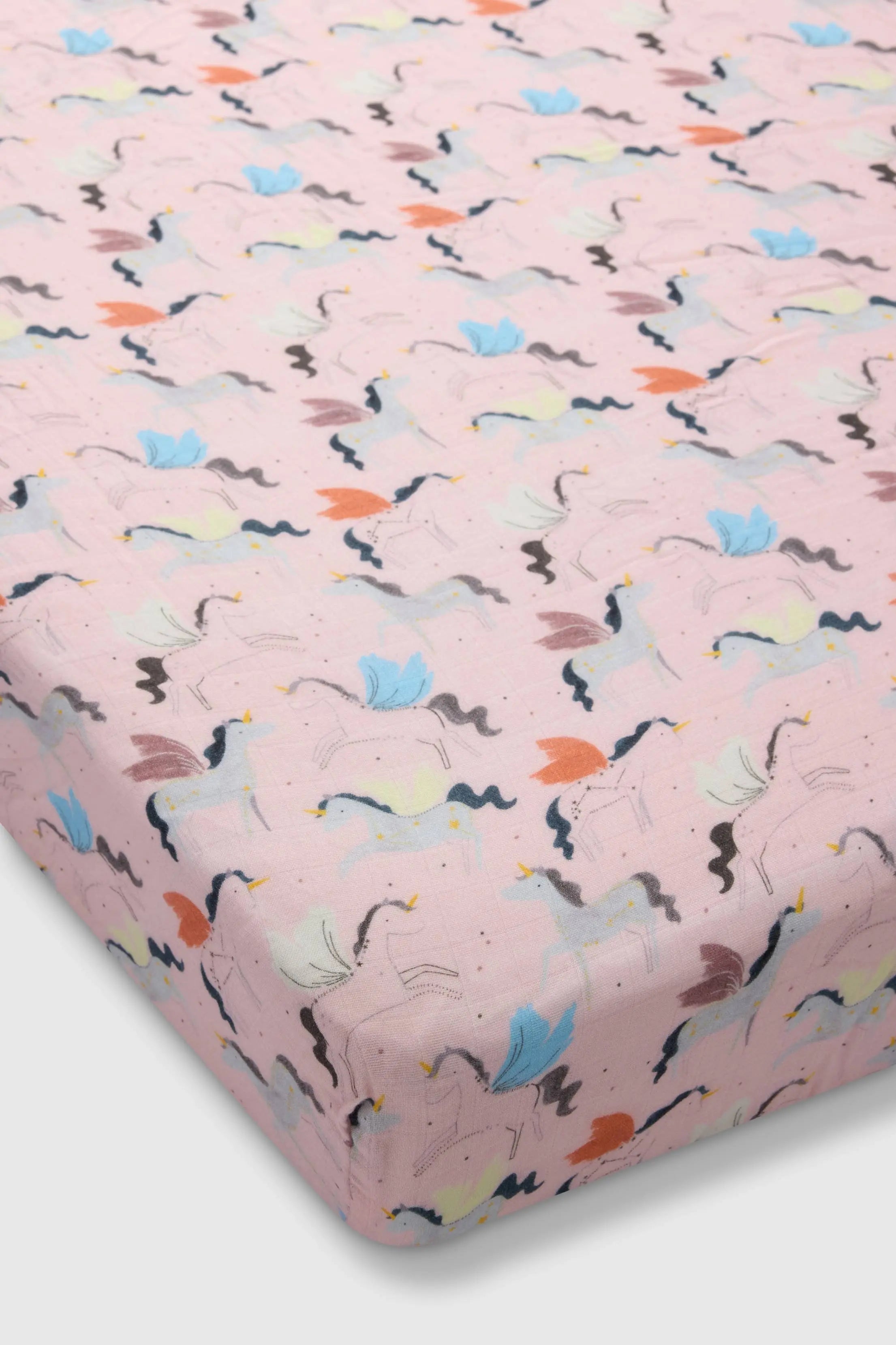 Muslin Fitted Crib Sheet - Unicorn Ballet LOULOU LOLLIPOP CA