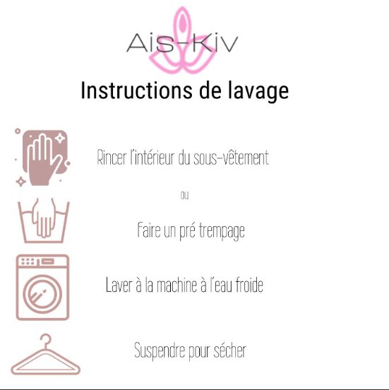 Culotte menstruelle dentelle taille basse Ais-Kiv  Bélysime