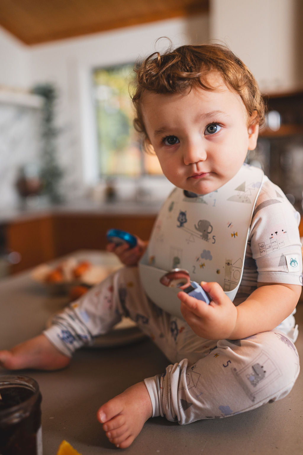 Short Sleeve Long Pants Pajama Set  - Mini Mathletes