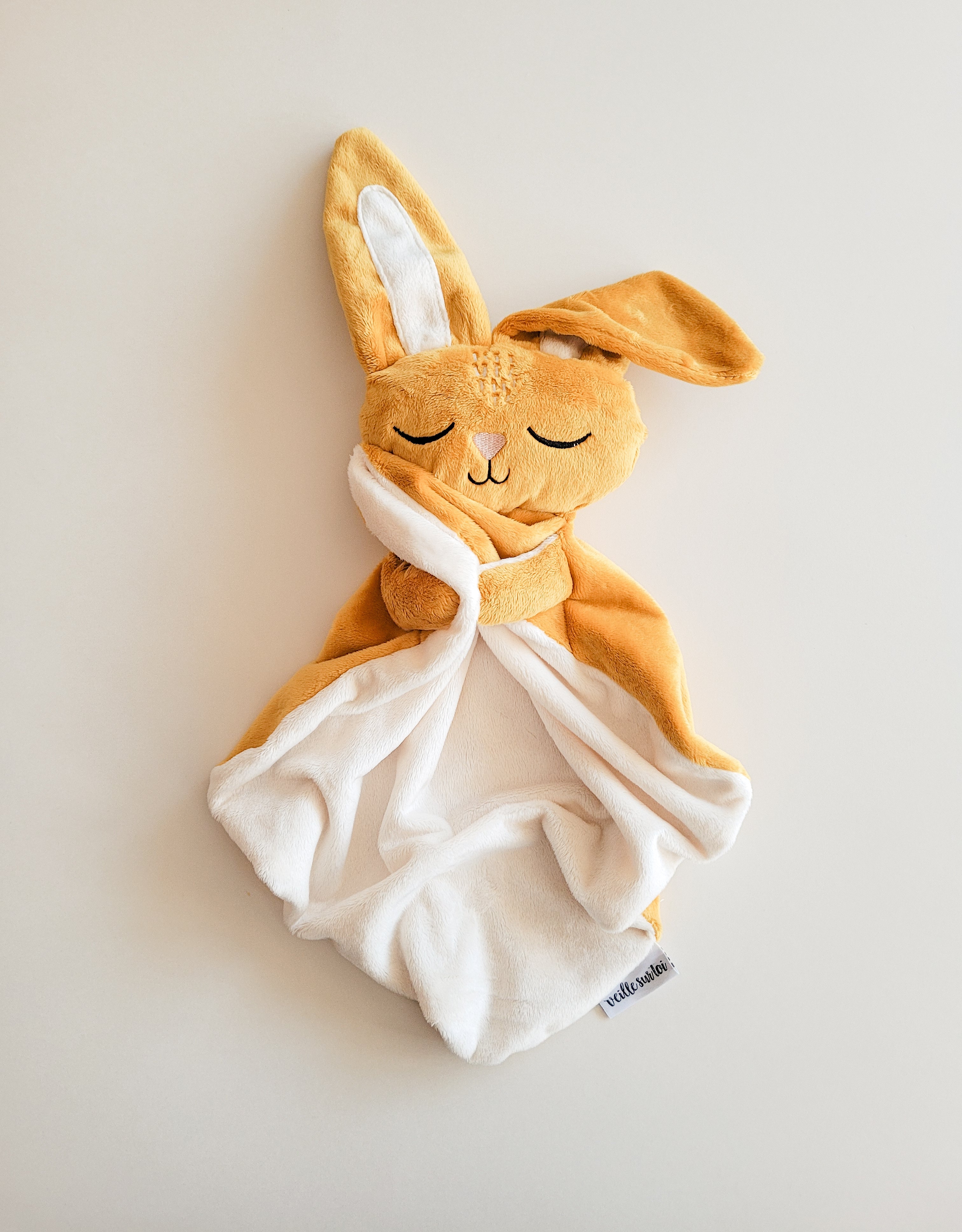 Baby Blankie - Sleepy Bunny Marcel Mustard - Veille sur toi
