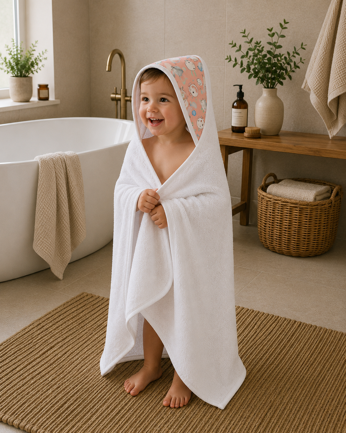 Cape de bain et gant - Alice