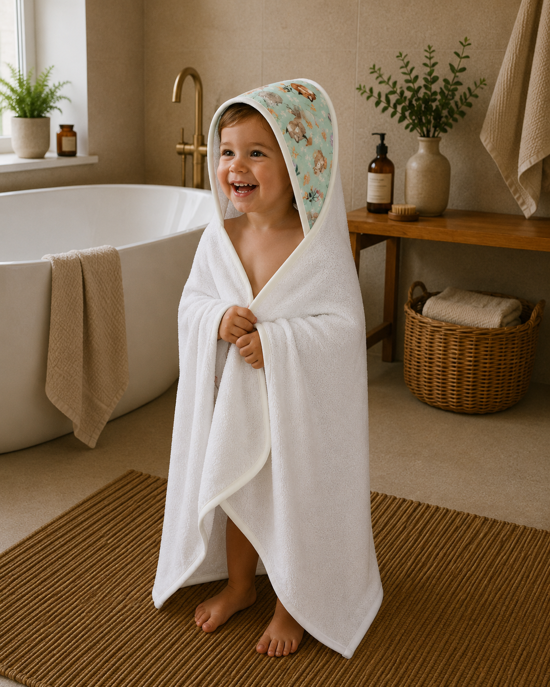Cape de bain et gant - Alex