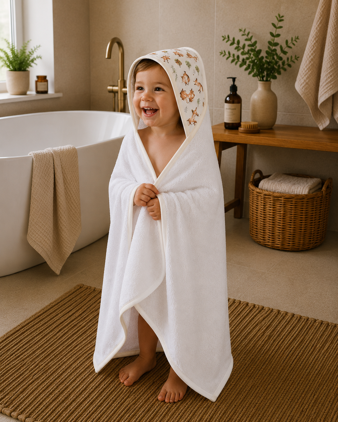 Cape de bain et gant - Charlie