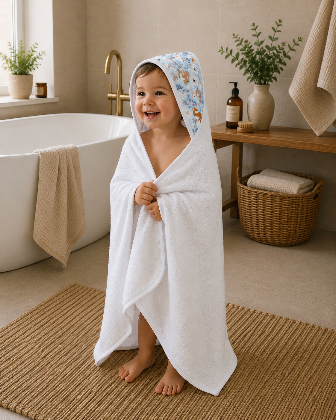 Cape de bain et gant - Mia