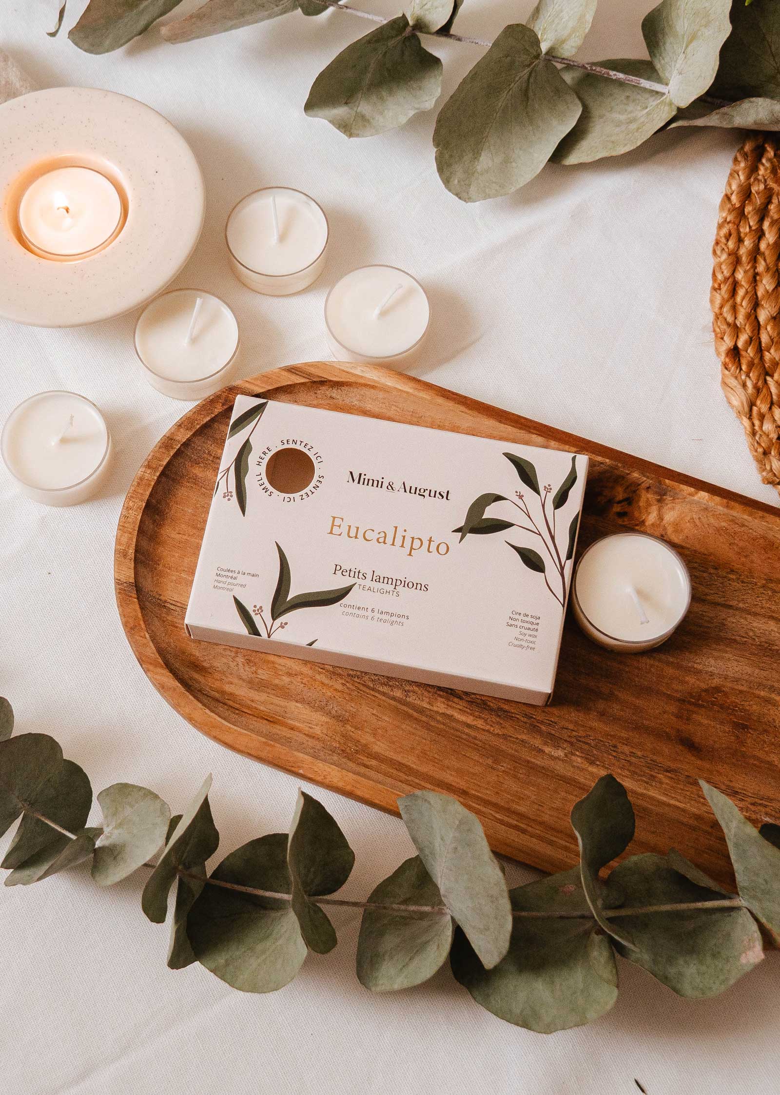 Eucalipto Tealight Candle Set