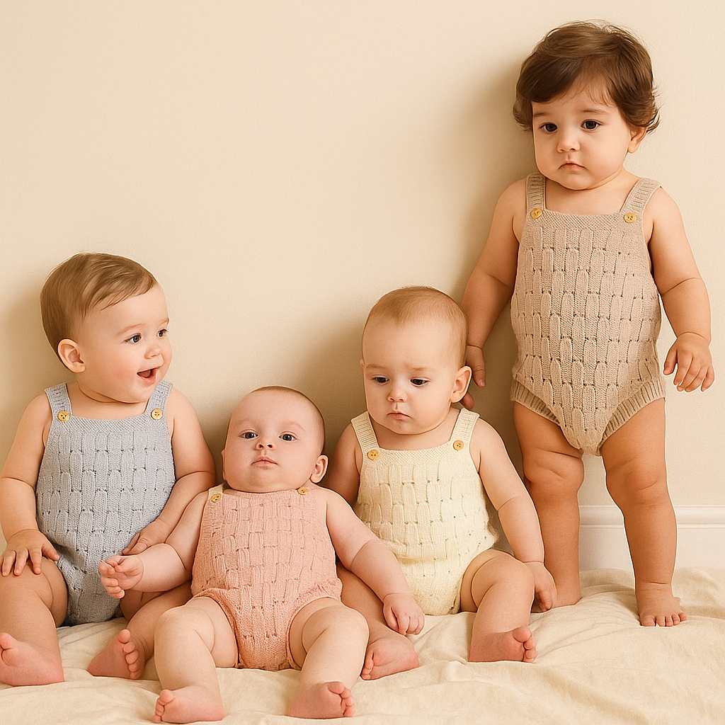 Blake Knit Bubble Romper Lulush The Label Kids Clothing