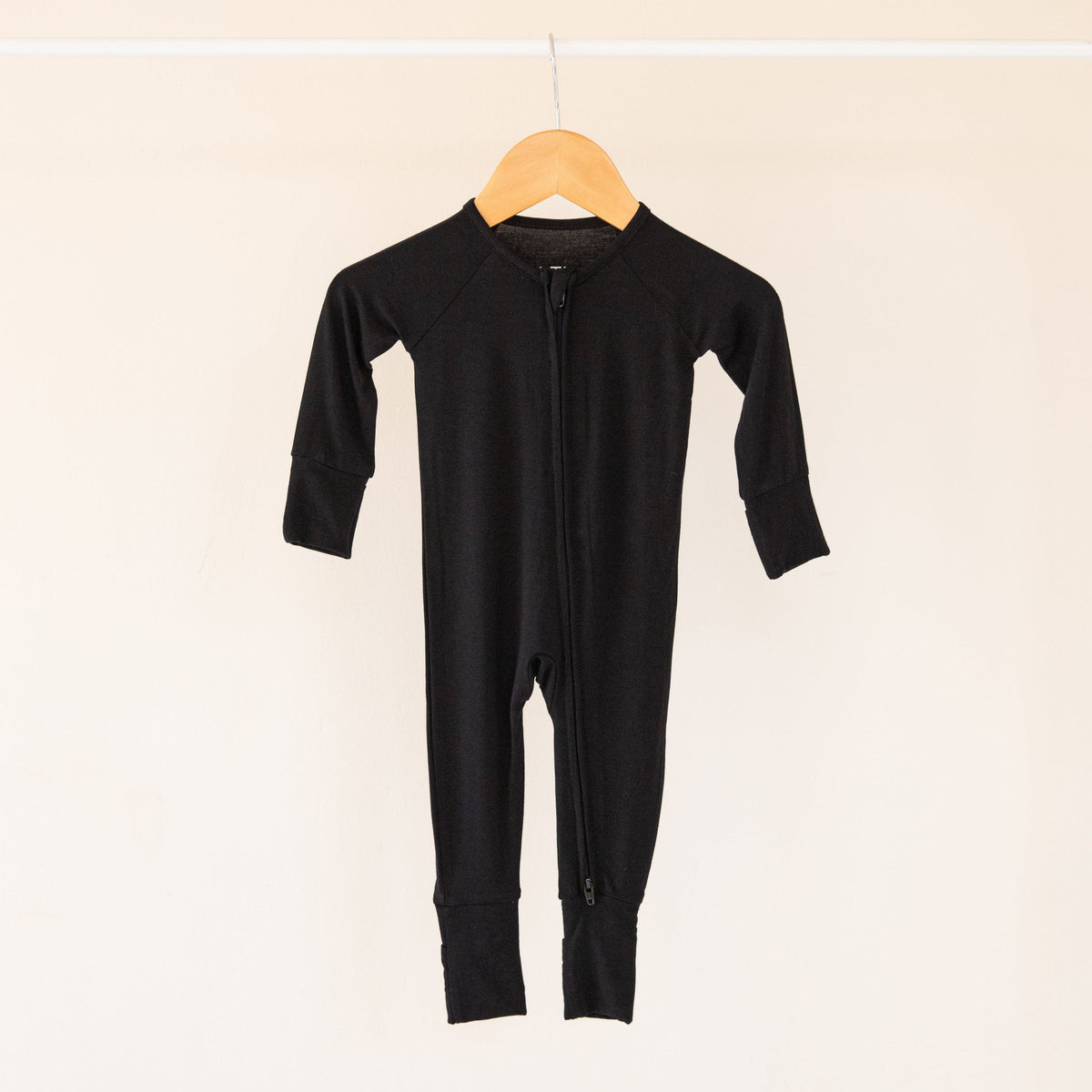 Onyx Bamboo Convertible Zippered Romper Lulush The Label Kids Clothing