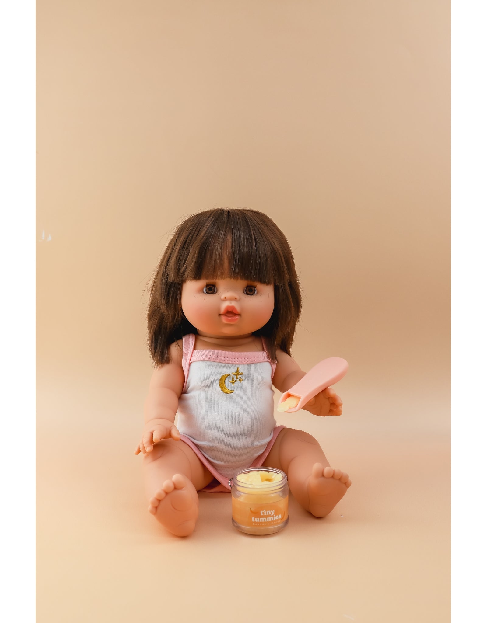Tiny Tummies Peach Jelly Food Jar and Spoon Set - Tiny Harlow