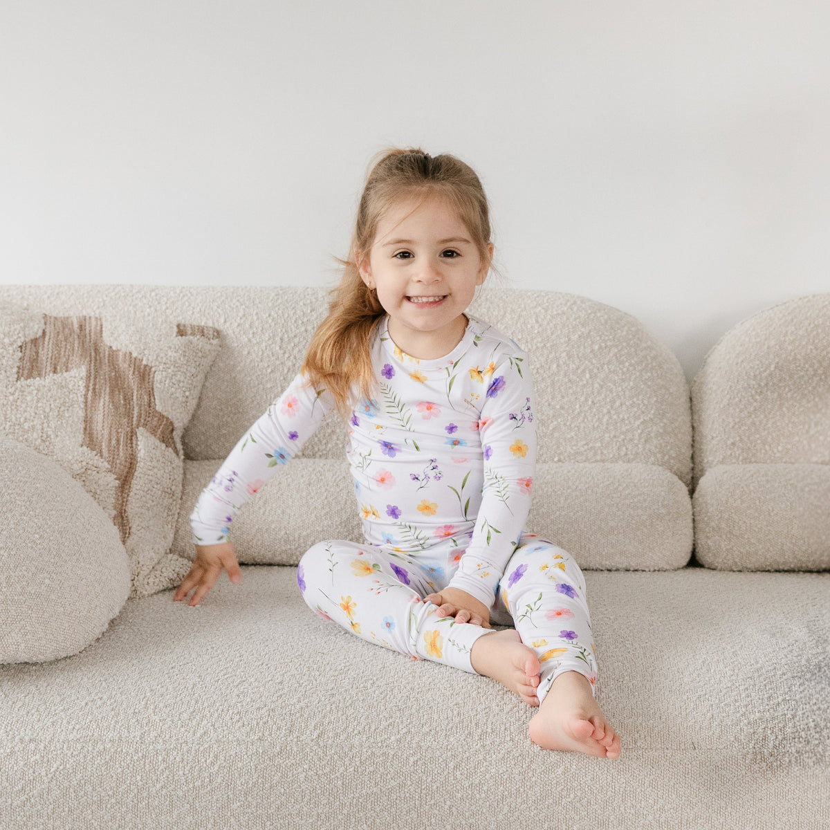 Wildflower Two-Piece Pajama Set Lulush The Label Kids Clothing