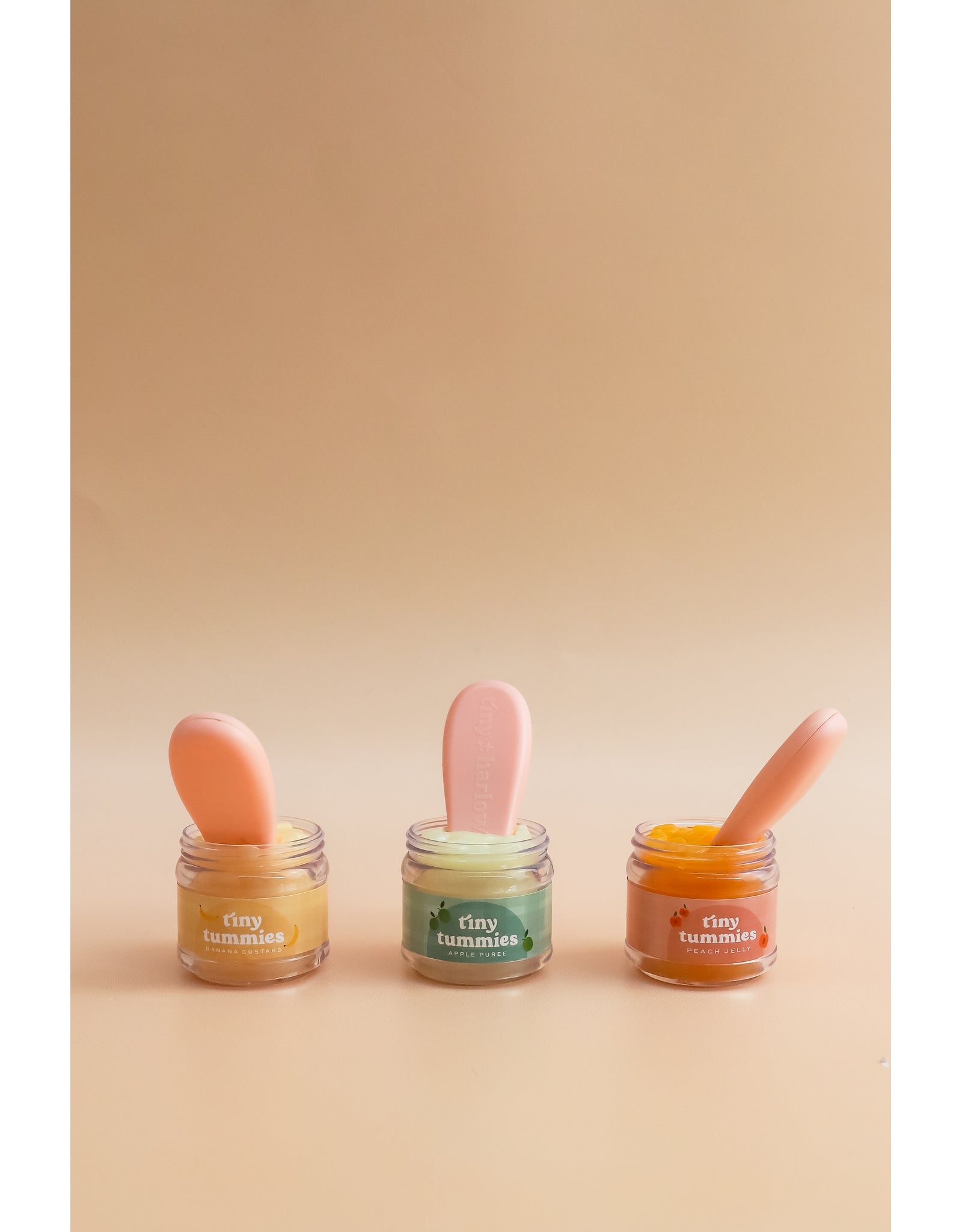 Tiny Tummies Apple Puree Food Jar and Spoon set - Tiny Harlow