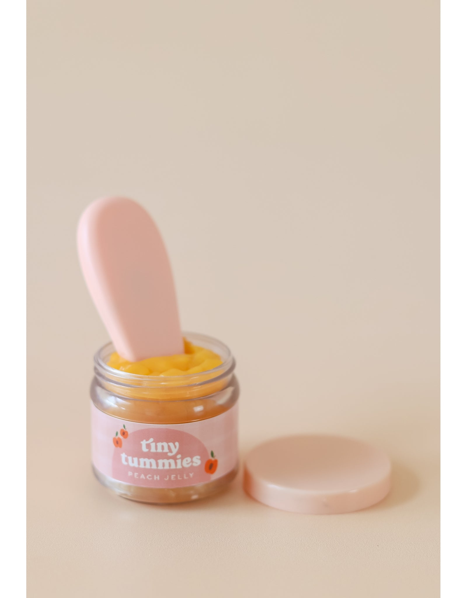 Tiny Tummies Peach Jelly Food Jar and Spoon Set - Tiny Harlow