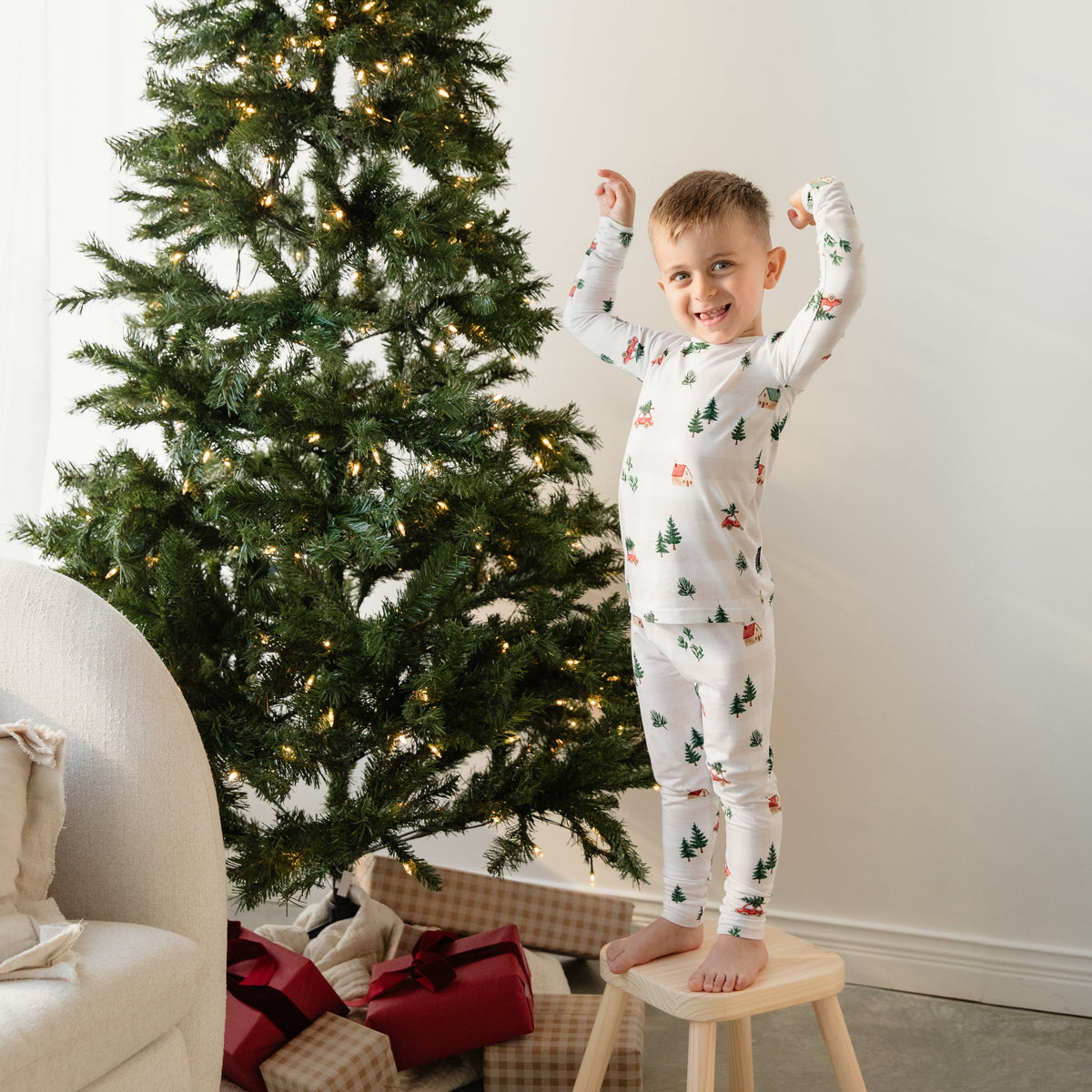 Winter Cottage Two Piece Pyjama Set Lulush The Label Kids Clothing