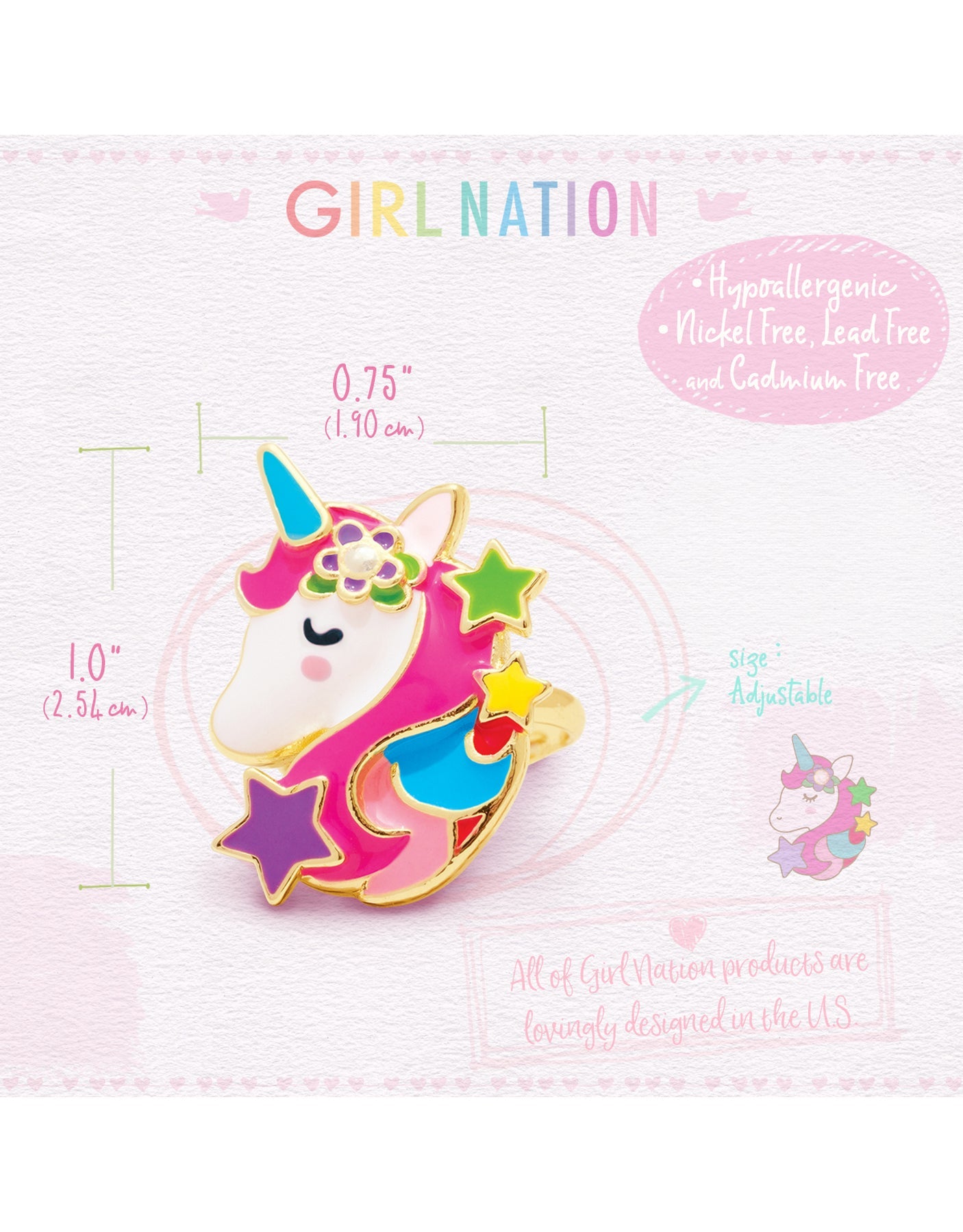 Enamel Ring - Unicorn - Girl Nation