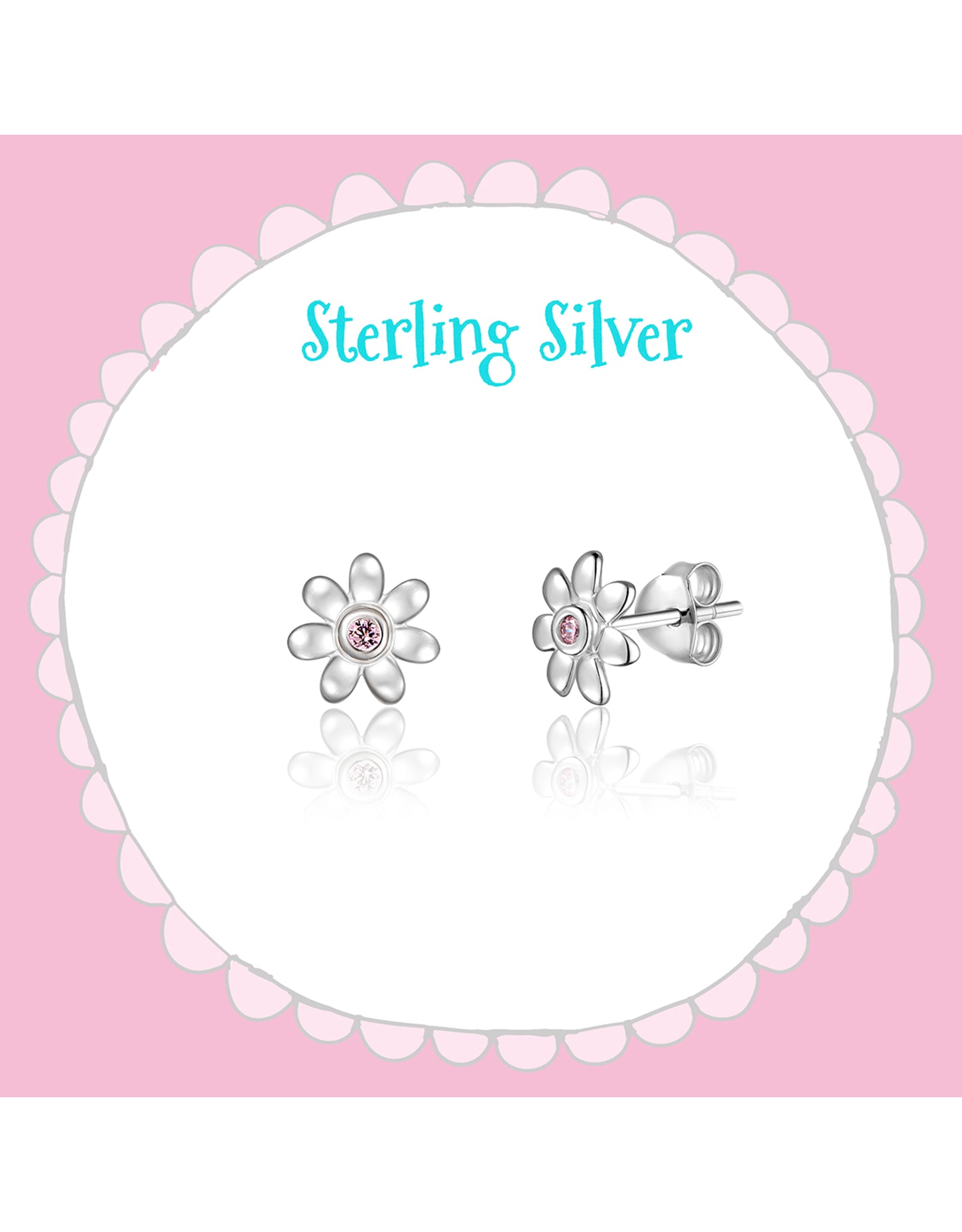 Sterling Silver Earrings - Flowers - Girl Nation