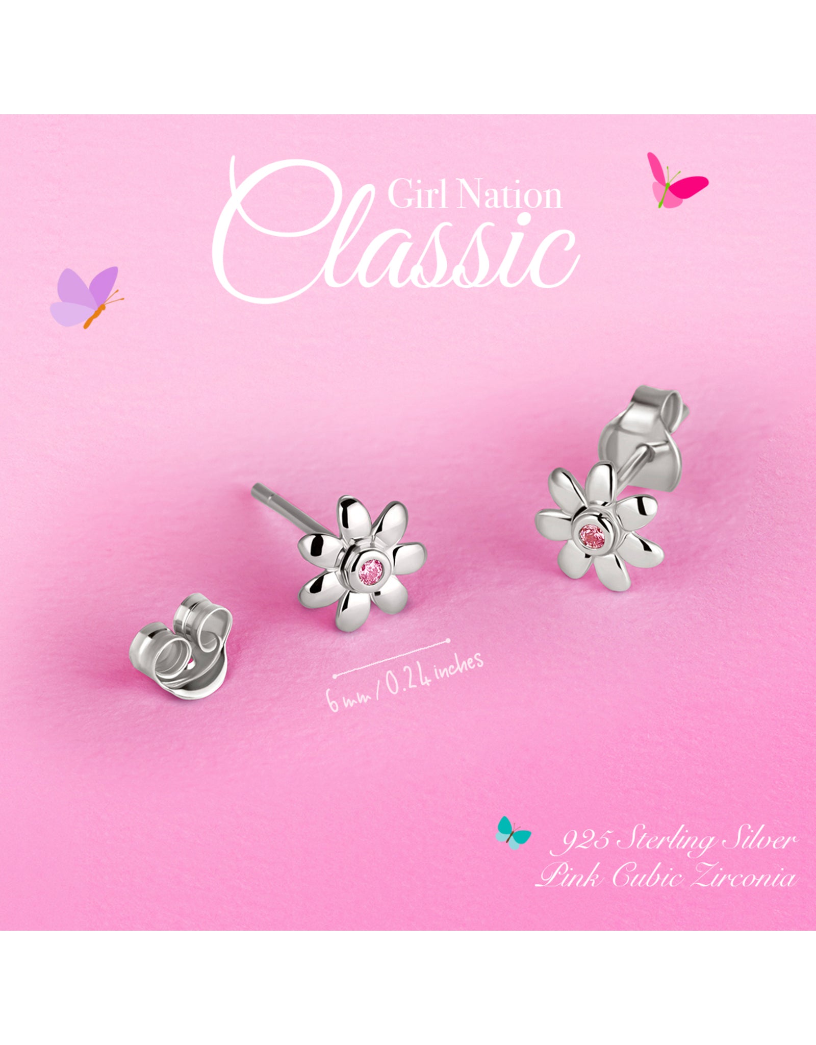 Sterling Silver Earrings - Flowers - Girl Nation