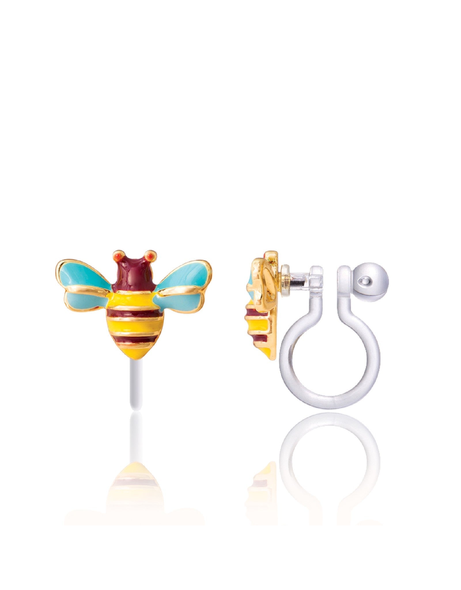 Enamel Clip-on Earrings - Bee - Girl Nation